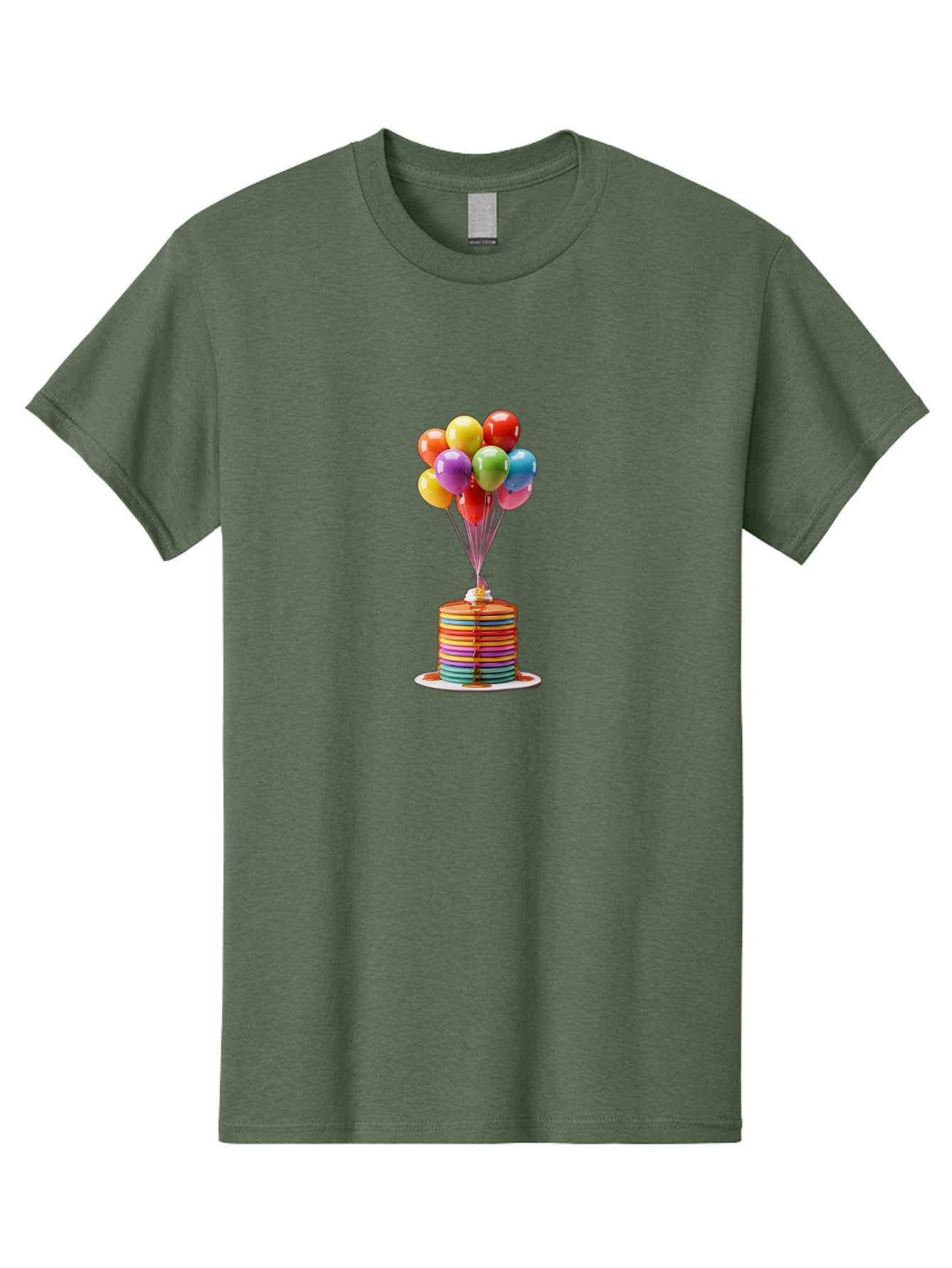 Rainbow-Cake-With-Balloons Men'S Graphic Tee, 100% Cotton, Comfortable Casual Summer Wear, Machine Washable, Vintage Camera, Old Camera, Antique Camera, Black Camera, Classic Photography, Photography Equipment, Nostalgic Device, Film Camera, Bal196 8