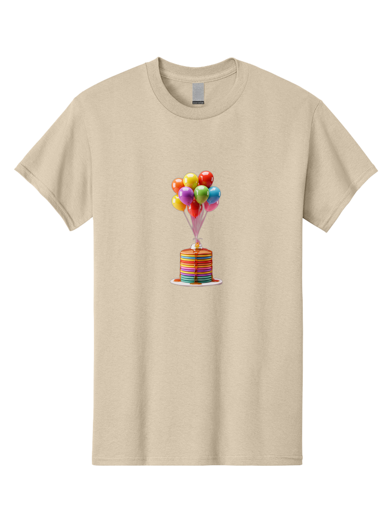 Rainbow-Cake-With-Balloons Men'S Graphic Tee, 100% Cotton, Comfortable Casual Summer Wear, Machine Washable, Vintage Camera, Old Camera, Antique Camera, Black Camera, Classic Photography, Photography Equipment, Nostalgic Device, Film Camera, Bal196 5