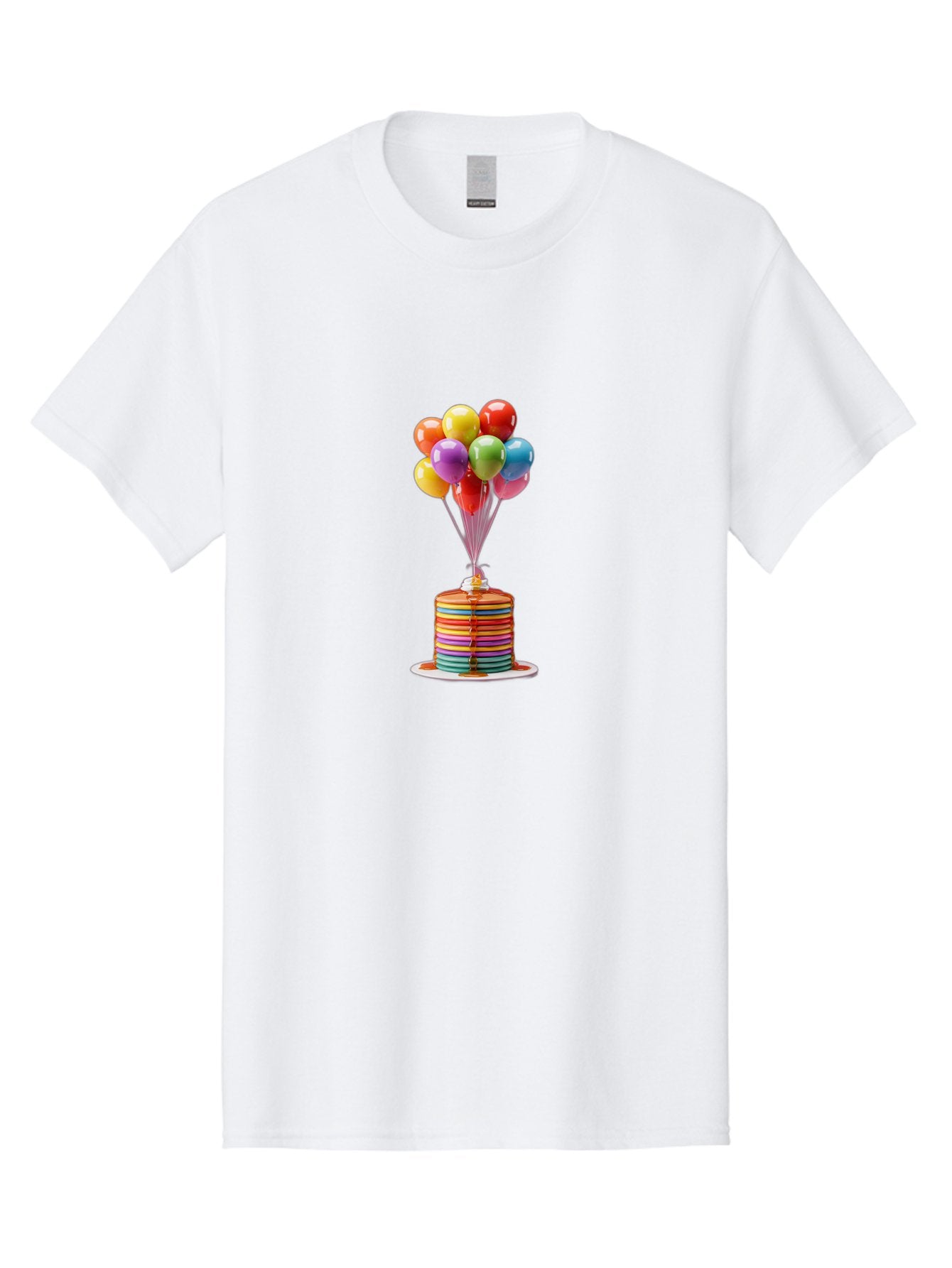 Rainbow-Cake-With-Balloons Men'S Graphic Tee, 100% Cotton, Comfortable Casual Summer Wear, Machine Washable, Vintage Camera, Old Camera, Antique Camera, Black Camera, Classic Photography, Photography Equipment, Nostalgic Device, Film Camera, Bal196
