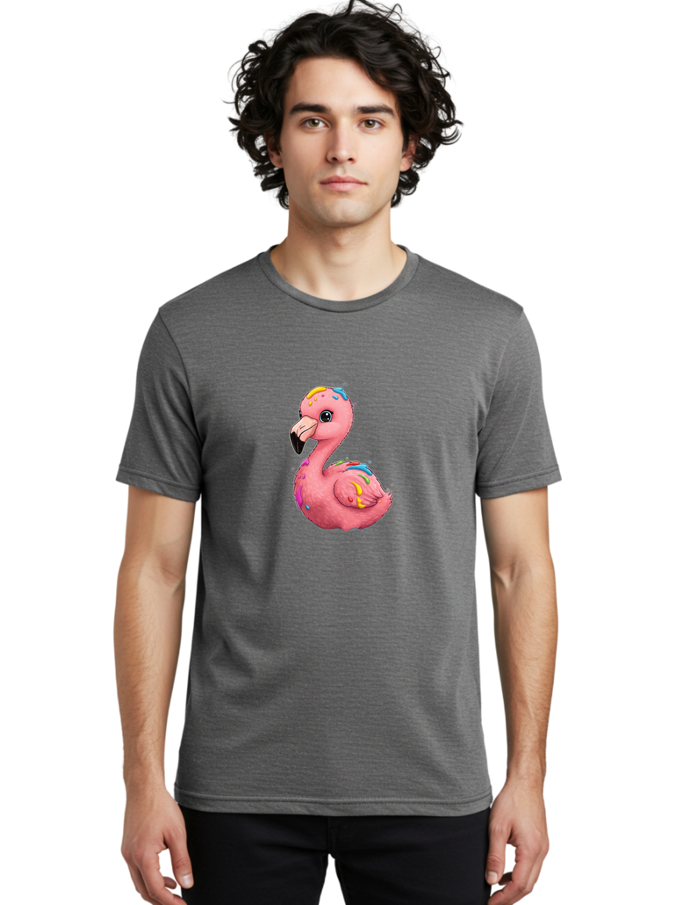Rainbow-Flamingo Men'S Graphic Tee, 100% Cotton, Comfortable Casual Summer Wear, Machine Washable, Vintage Camera, Old Camera, Antique Camera, Black Camera, Classic Photography, Photography Equipment, Nostalgic Device, Film Camera, Camera Art Bal197 18