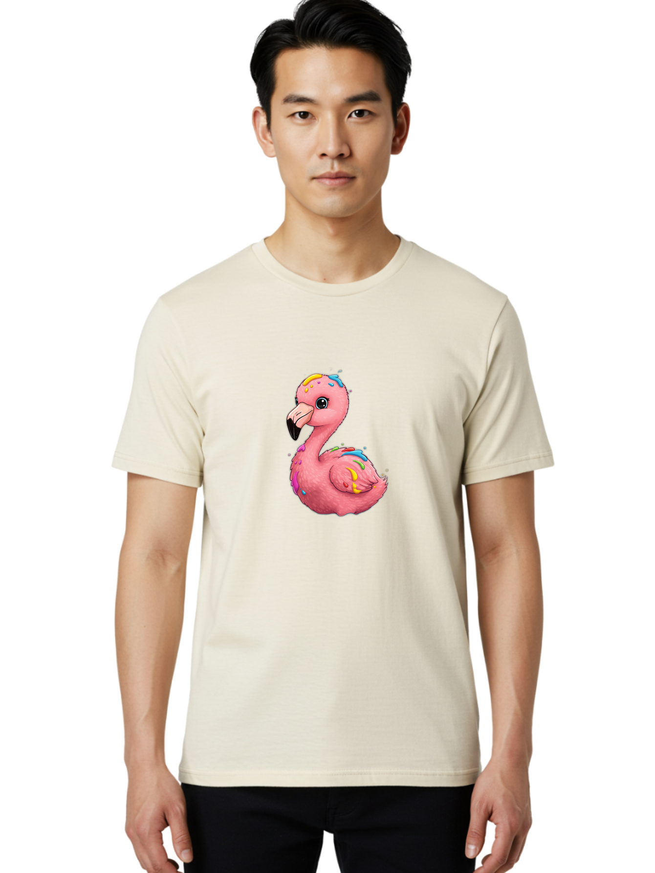 Rainbow-Flamingo Men'S Graphic Tee, 100% Cotton, Comfortable Casual Summer Wear, Machine Washable, Vintage Camera, Old Camera, Antique Camera, Black Camera, Classic Photography, Photography Equipment, Nostalgic Device, Film Camera, Camera Art Bal197 25