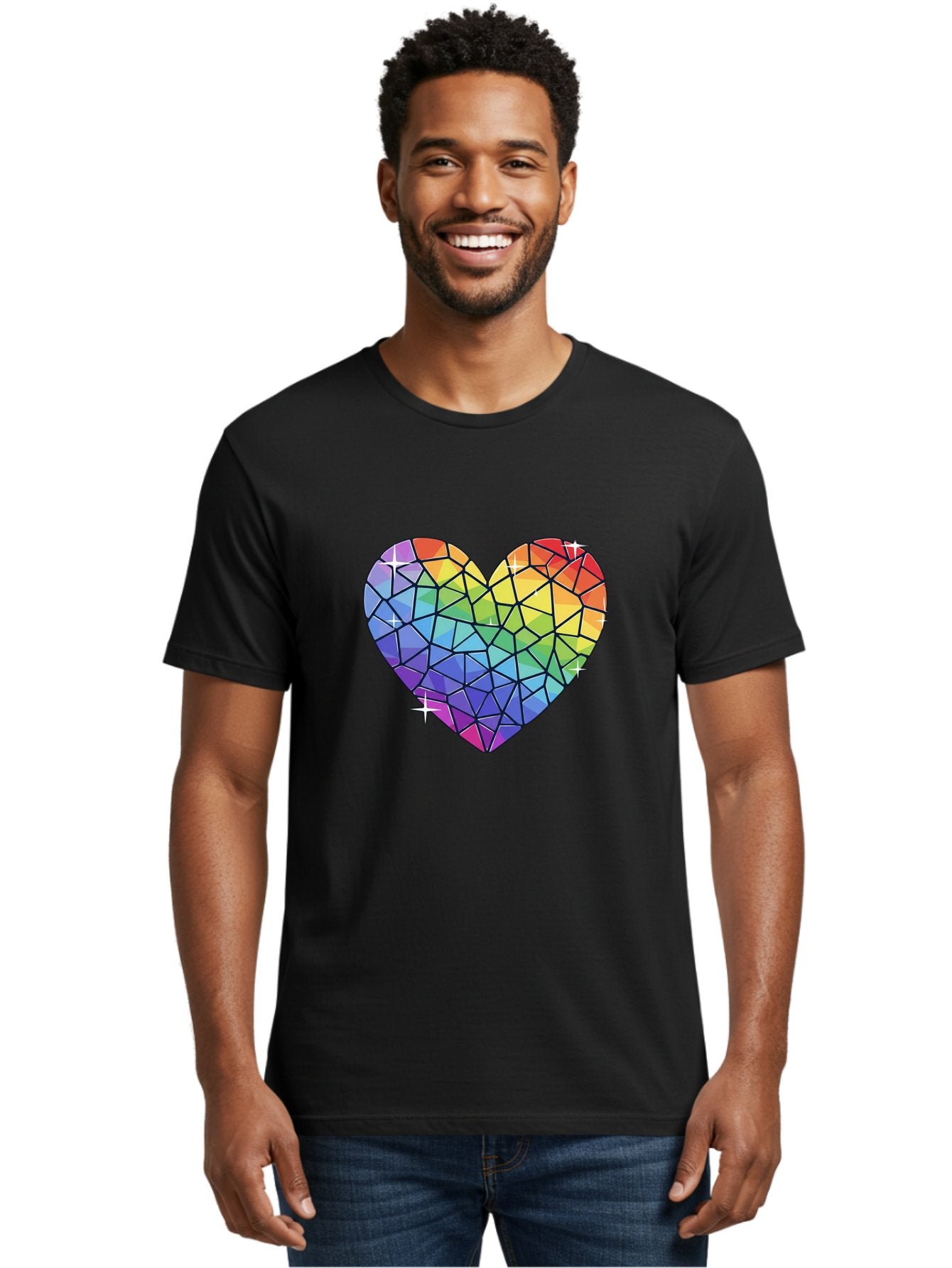 Rainbow-Mosaic-Heart Men'S Graphic Tee, 100% Cotton, Comfortable Casual Summer Wear, Machine Washable, Vintage Camera, Old Camera, Antique Camera, Black Camera, Classic Photography, Photography Equipment, Nostalgic Device, Film Camera, Bal199 27