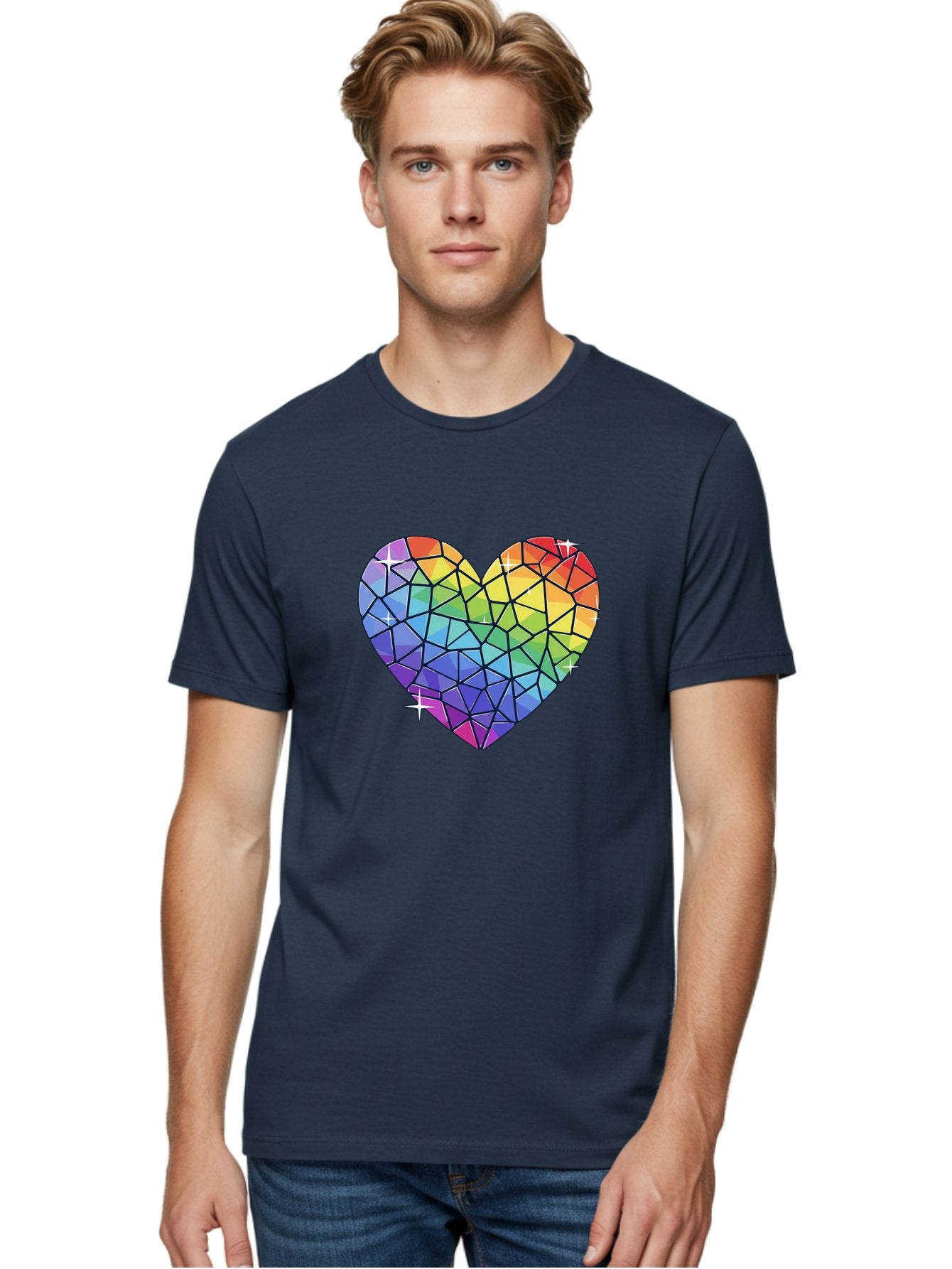 Rainbow-Mosaic-Heart Men'S Graphic Tee, 100% Cotton, Comfortable Casual Summer Wear, Machine Washable, Vintage Camera, Old Camera, Antique Camera, Black Camera, Classic Photography, Photography Equipment, Nostalgic Device, Film Camera, Bal199 22