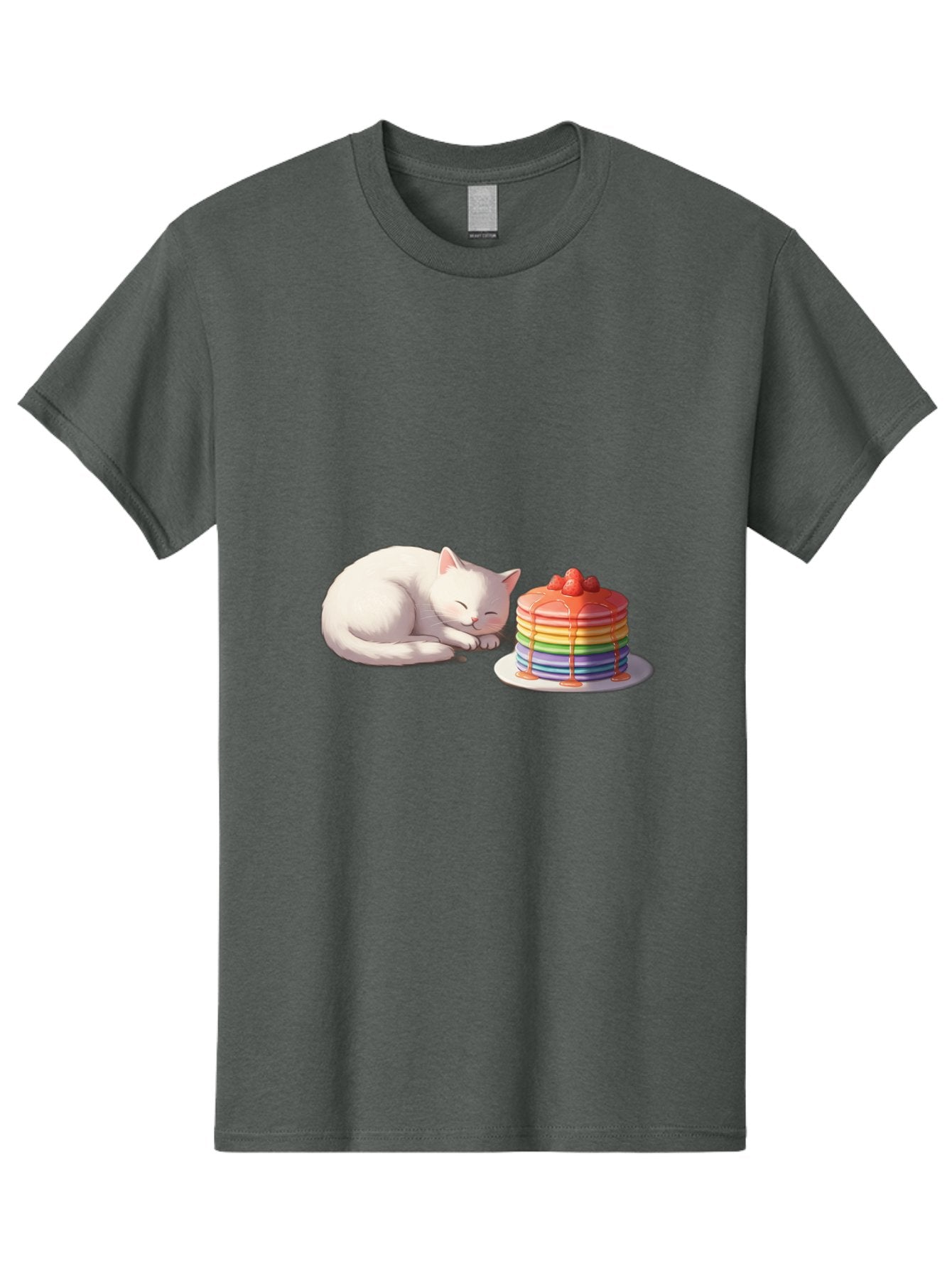 Rainbow-Pancakes-And-Cat Men'S Graphic Tee, 100% Cotton, Comfortable Casual Summer Wear, Machine Washable, Vintage Camera, Old Camera, Antique Camera, Black Camera, Classic Photography, Photography Equipment, Nostalgic Device, Film Camera, Bal200