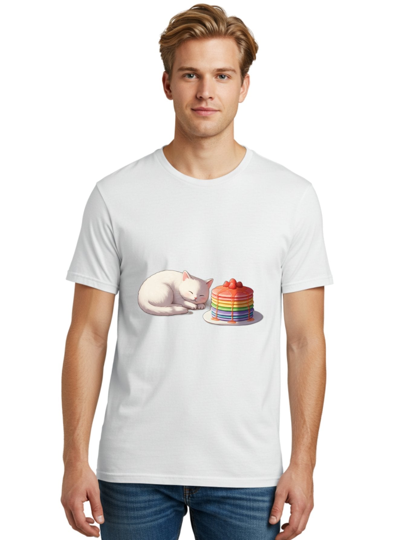 Rainbow-Pancakes-And-Cat Men'S Graphic Tee, 100% Cotton, Comfortable Casual Summer Wear, Machine Washable, Vintage Camera, Old Camera, Antique Camera, Black Camera, Classic Photography, Photography Equipment, Nostalgic Device, Film Camera, Bal200 26