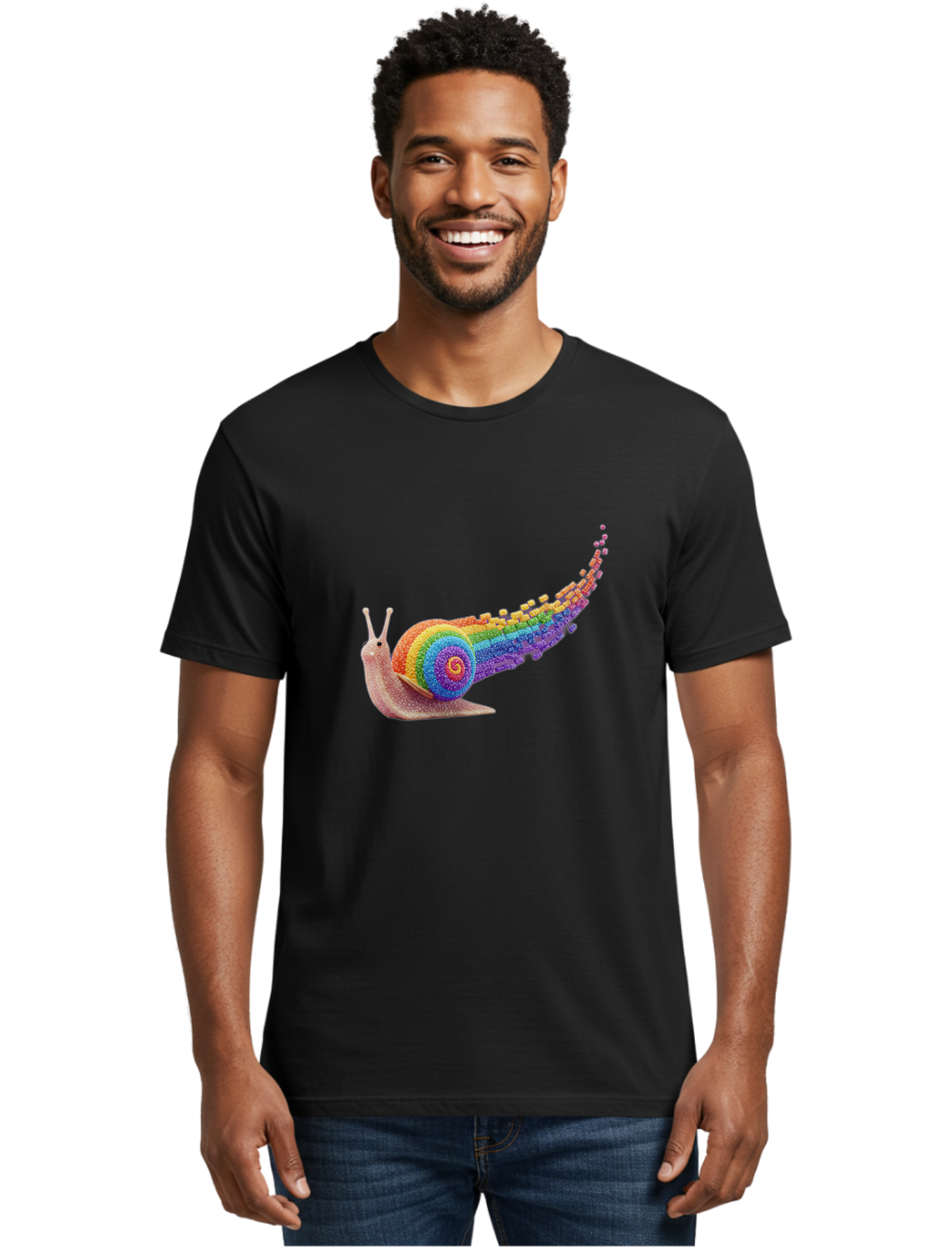 Rainbow-Snail-1 Men'S Graphic Tee, 100% Cotton, Comfortable Casual Summer Wear, Machine Washable, Vintage Camera, Old Camera, Antique Camera, Black Camera, Classic Photography, Photography Equipment, Nostalgic Device, Film Camera, Camera Art Bal202 29