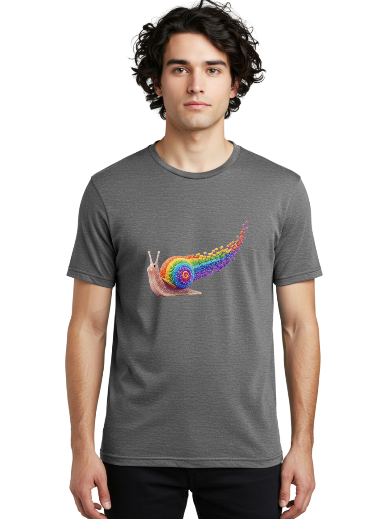 Rainbow-Snail-1 Men'S Graphic Tee, 100% Cotton, Comfortable Casual Summer Wear, Machine Washable, Vintage Camera, Old Camera, Antique Camera, Black Camera, Classic Photography, Photography Equipment, Nostalgic Device, Film Camera, Camera Art Bal202 28