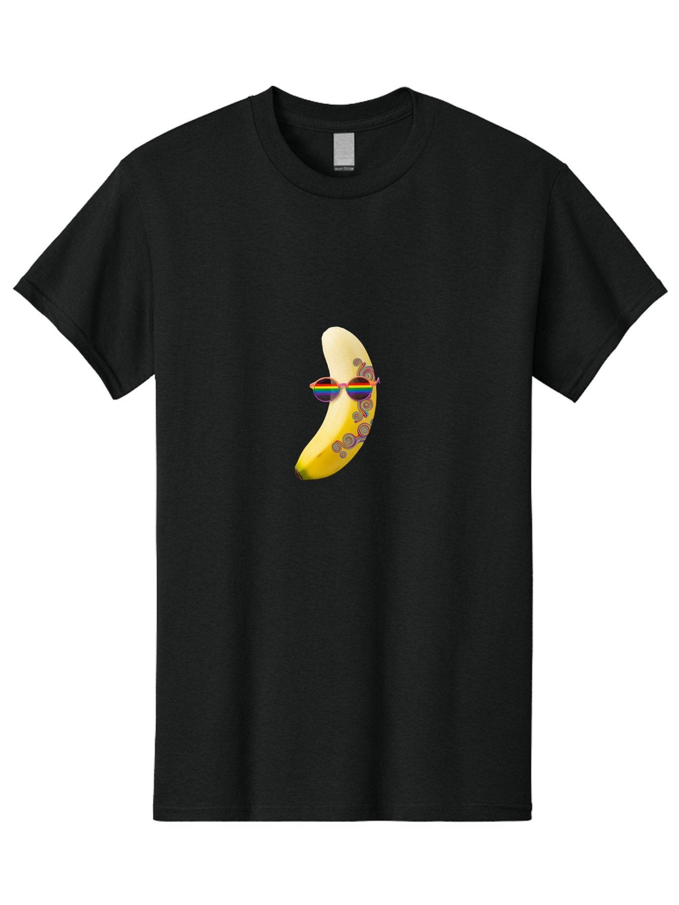 Rainbow-Sunglasses-Banana Men'S Graphic Tee, 100% Cotton, Comfortable Casual Summer Wear, Machine Washable, Vintage Camera, Old Camera, Antique Camera, Black Camera, Classic Photography, Photography Equipment, Nostalgic Device, Film Camera, Bal205 15