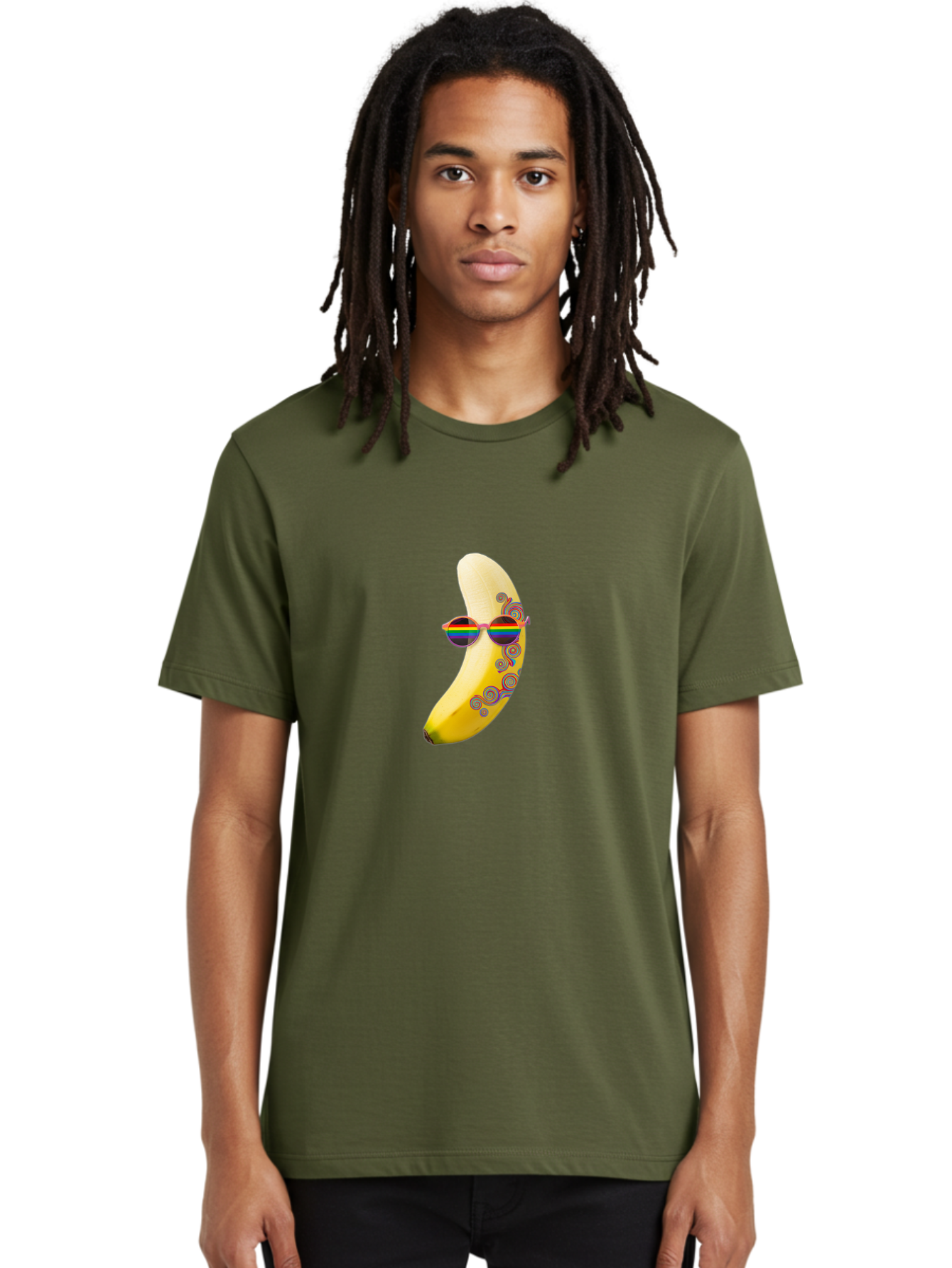 Rainbow-Sunglasses-Banana Men'S Graphic Tee, 100% Cotton, Comfortable Casual Summer Wear, Machine Washable, Vintage Camera, Old Camera, Antique Camera, Black Camera, Classic Photography, Photography Equipment, Nostalgic Device, Film Camera, Bal205 25