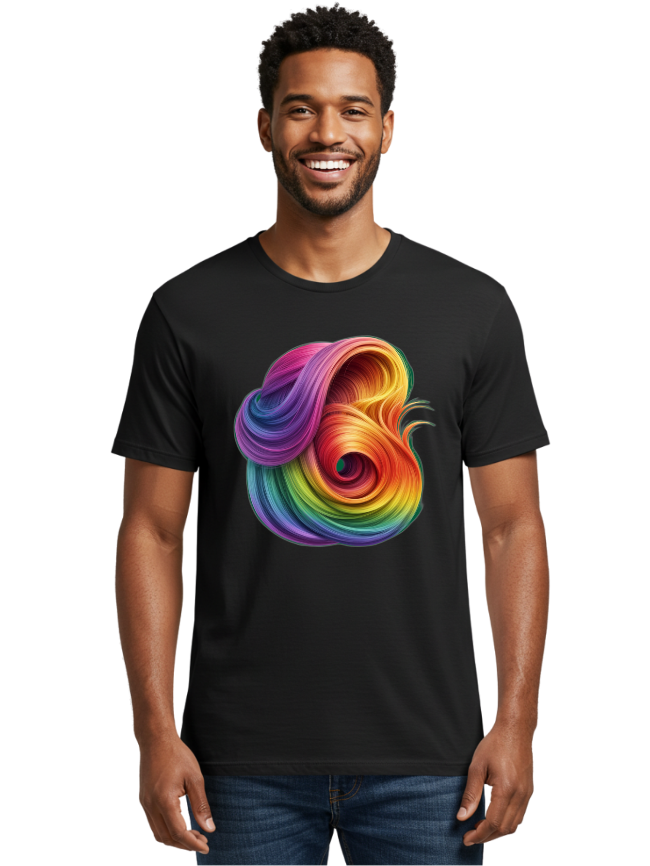 Rainbow-Swirl Men'S Graphic Tee, 100% Cotton, Comfortable Casual Summer Wear, Machine Washable, Vintage Camera, Old Camera, Antique Camera, Black Camera, Classic Photography, Photography Equipment, Nostalgic Device, Film Camera, Camera Art Bal206 25