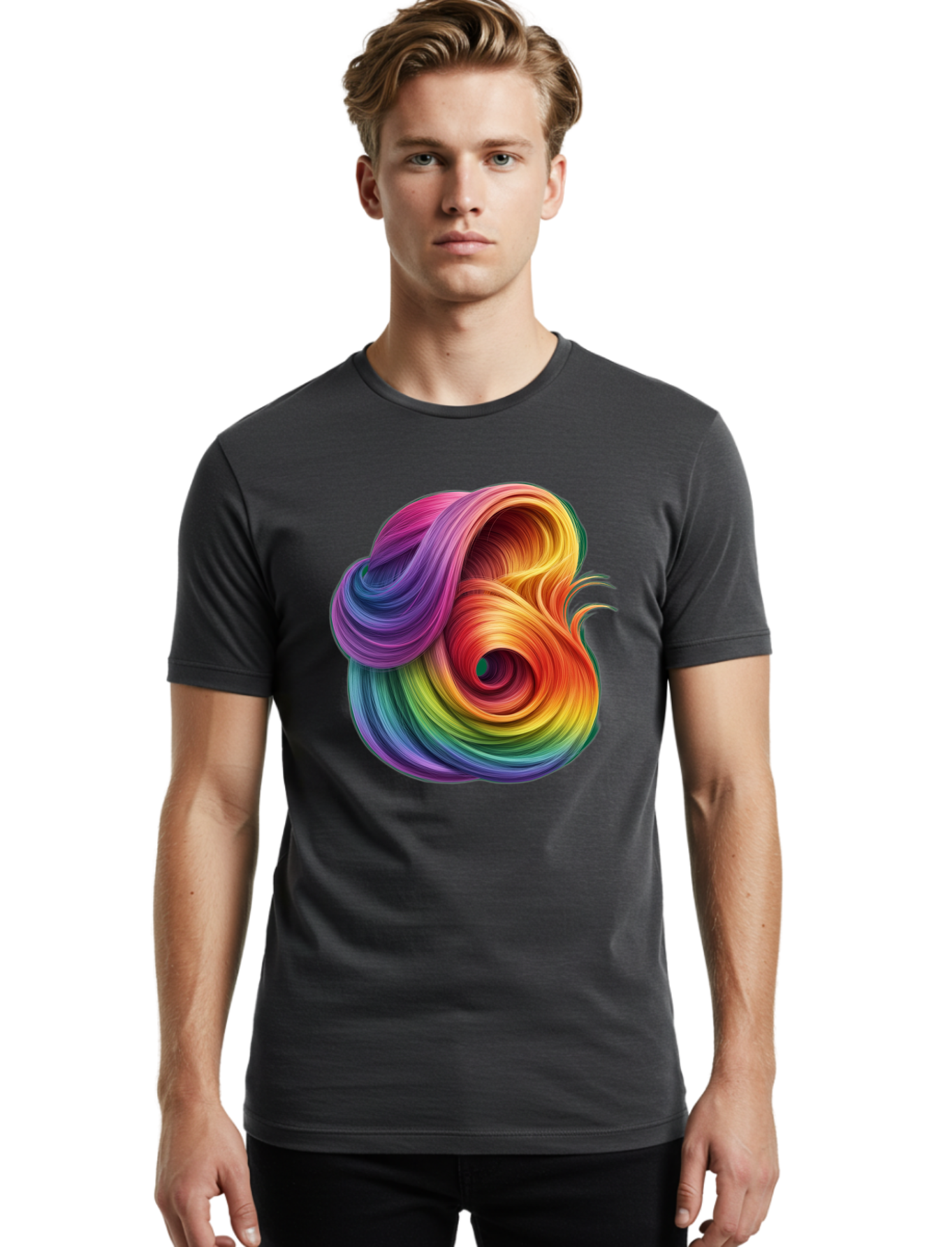 Rainbow-Swirl Men'S Graphic Tee, 100% Cotton, Comfortable Casual Summer Wear, Machine Washable, Vintage Camera, Old Camera, Antique Camera, Black Camera, Classic Photography, Photography Equipment, Nostalgic Device, Film Camera, Camera Art Bal206 21