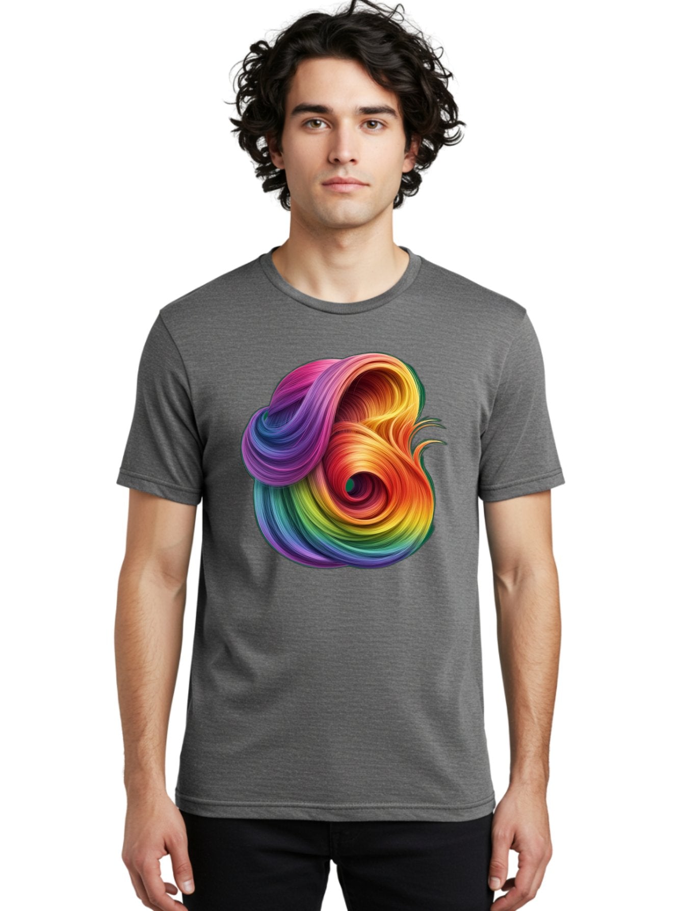 Rainbow-Swirl Men'S Graphic Tee, 100% Cotton, Comfortable Casual Summer Wear, Machine Washable, Vintage Camera, Old Camera, Antique Camera, Black Camera, Classic Photography, Photography Equipment, Nostalgic Device, Film Camera, Camera Art Bal206 24