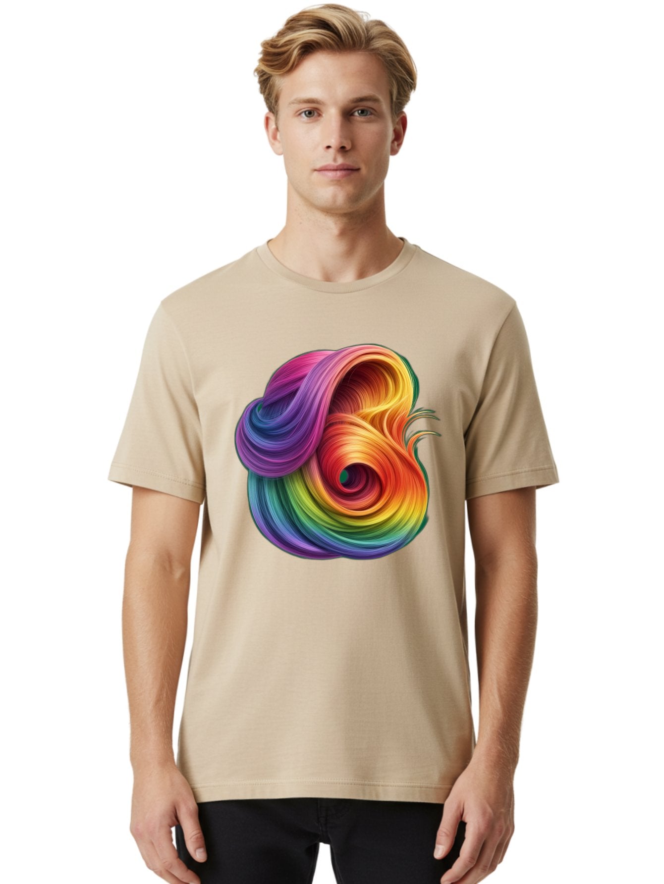 Rainbow-Swirl Men'S Graphic Tee, 100% Cotton, Comfortable Casual Summer Wear, Machine Washable, Vintage Camera, Old Camera, Antique Camera, Black Camera, Classic Photography, Photography Equipment, Nostalgic Device, Film Camera, Camera Art Bal206 20