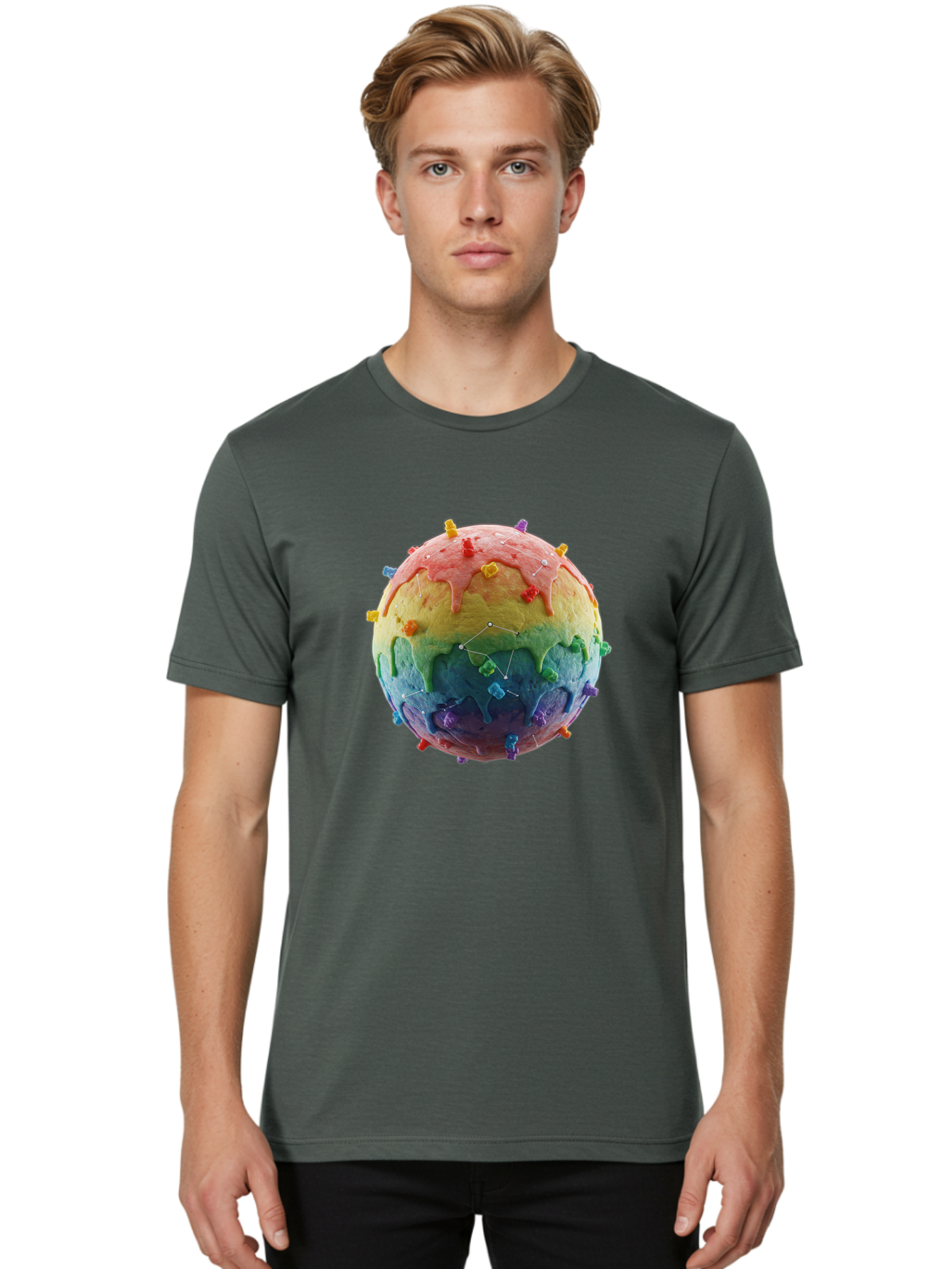 Rainbow-Virus Men'S Graphic Tee, 100% Cotton, Comfortable Casual Summer Wear, Machine Washable, Vintage Camera, Old Camera, Antique Camera, Black Camera, Classic Photography, Photography Equipment, Nostalgic Device, Film Camera, Camera Art Bal207 30