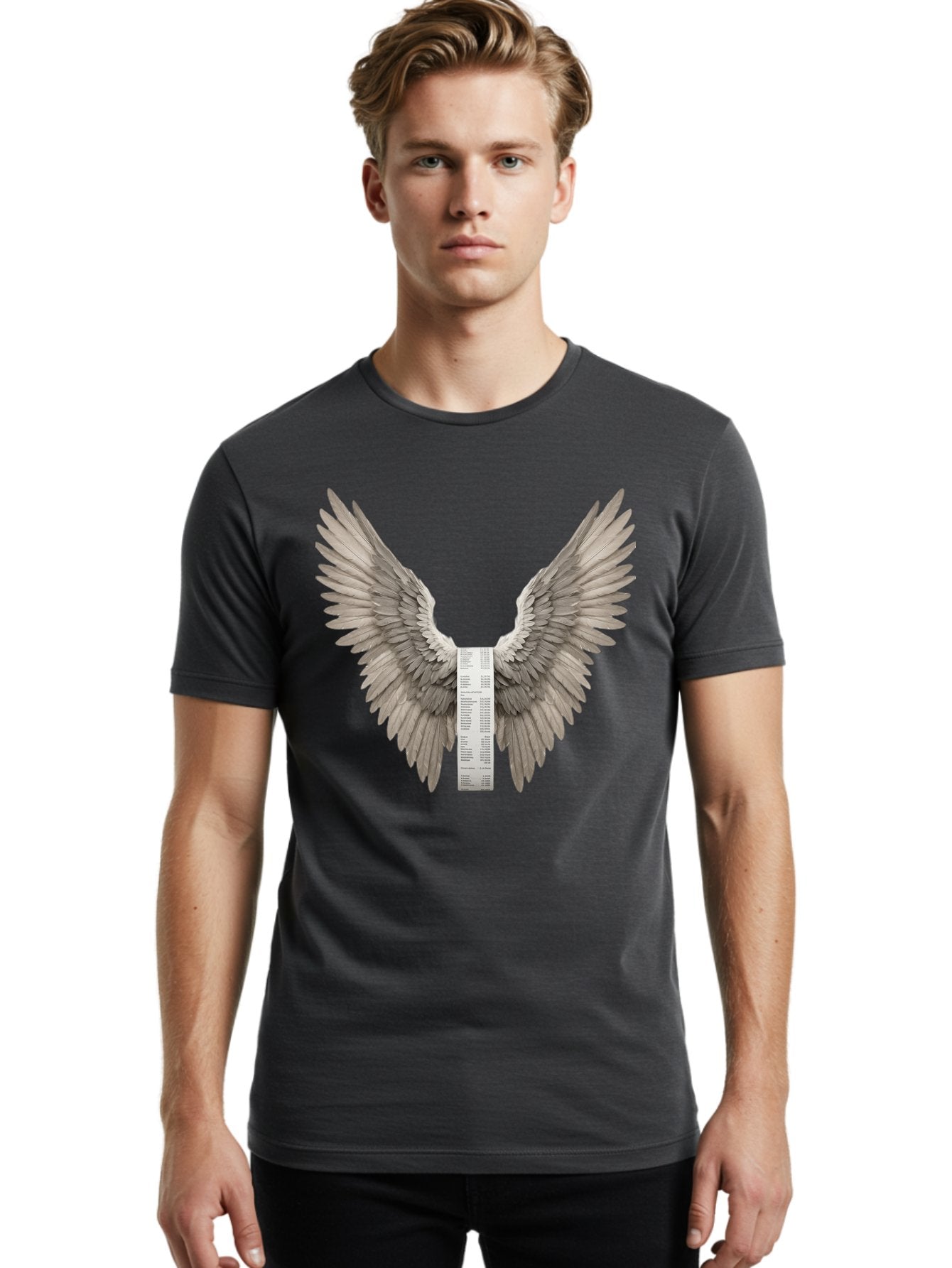 Receipt-Wings Men'S Graphic Tee, 100% Cotton, Comfortable Casual Summer Wear, Machine Washable, Vintage Camera, Old Camera, Antique Camera, Black Camera, Classic Photography, Photography Equipment, Nostalgic Device, Film Camera, Camera Art Bal214 24