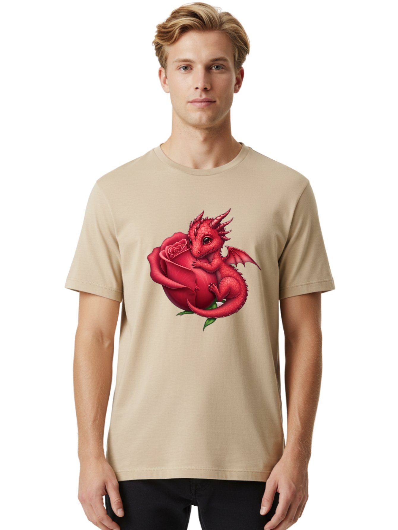 Red-Dragon-With-Rose Men'S Graphic Tee, 100% Cotton, Comfortable Casual Summer Wear, Machine Washable, Vintage Camera, Old Camera, Antique Camera, Black Camera, Classic Photography, Photography Equipment, Nostalgic Device, Film Camera, Bal216 18