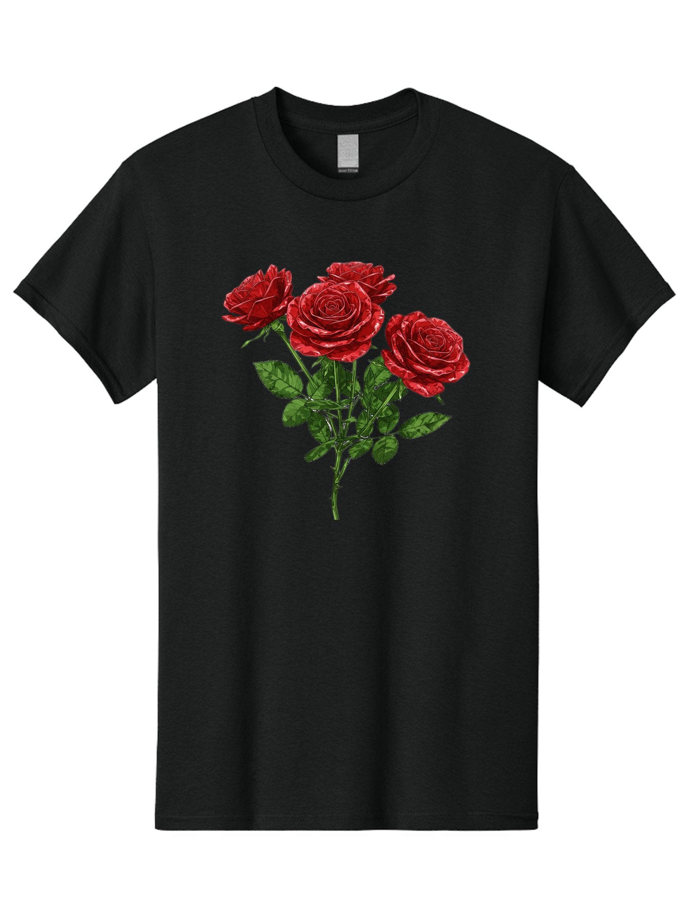 Red-Roses-1 Men'S Graphic Tee, 100% Cotton, Comfortable Casual Summer Wear, Machine Washable, Vintage Camera, Old Camera, Antique Camera, Black Camera, Classic Photography, Photography Equipment, Nostalgic Device, Film Camera, Camera Art Bal224 6