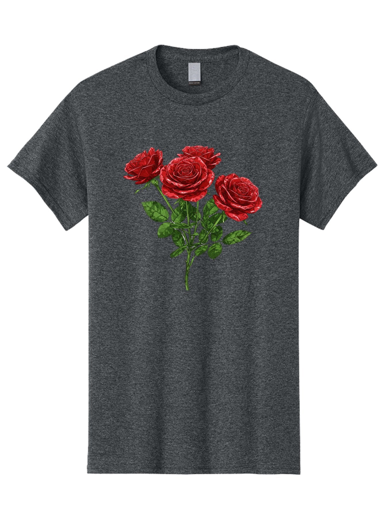 Red-Roses-1 Men'S Graphic Tee, 100% Cotton, Comfortable Casual Summer Wear, Machine Washable, Vintage Camera, Old Camera, Antique Camera, Black Camera, Classic Photography, Photography Equipment, Nostalgic Device, Film Camera, Camera Art Bal224