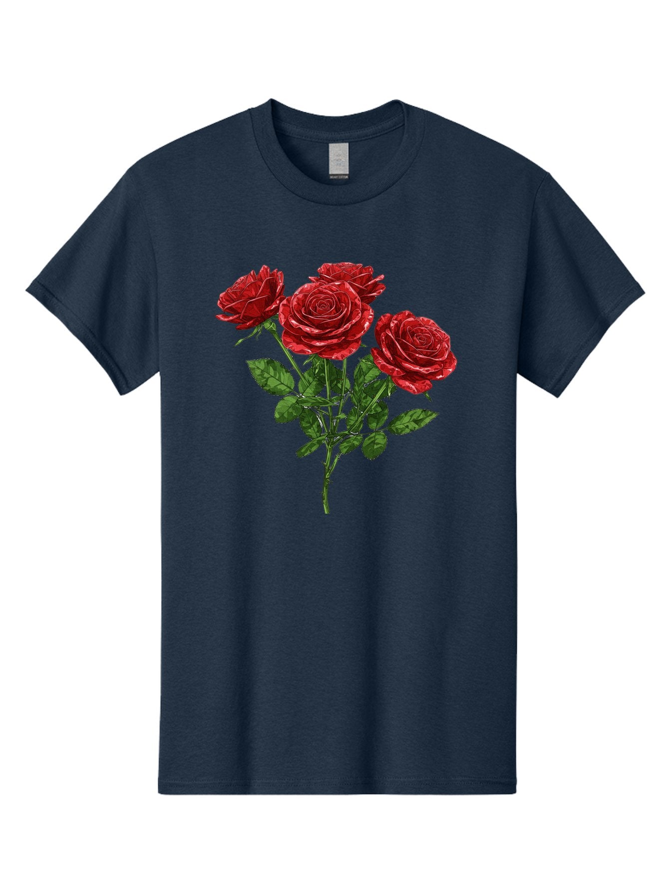 Red-Roses-1 Men'S Graphic Tee, 100% Cotton, Comfortable Casual Summer Wear, Machine Washable, Vintage Camera, Old Camera, Antique Camera, Black Camera, Classic Photography, Photography Equipment, Nostalgic Device, Film Camera, Camera Art Bal224
