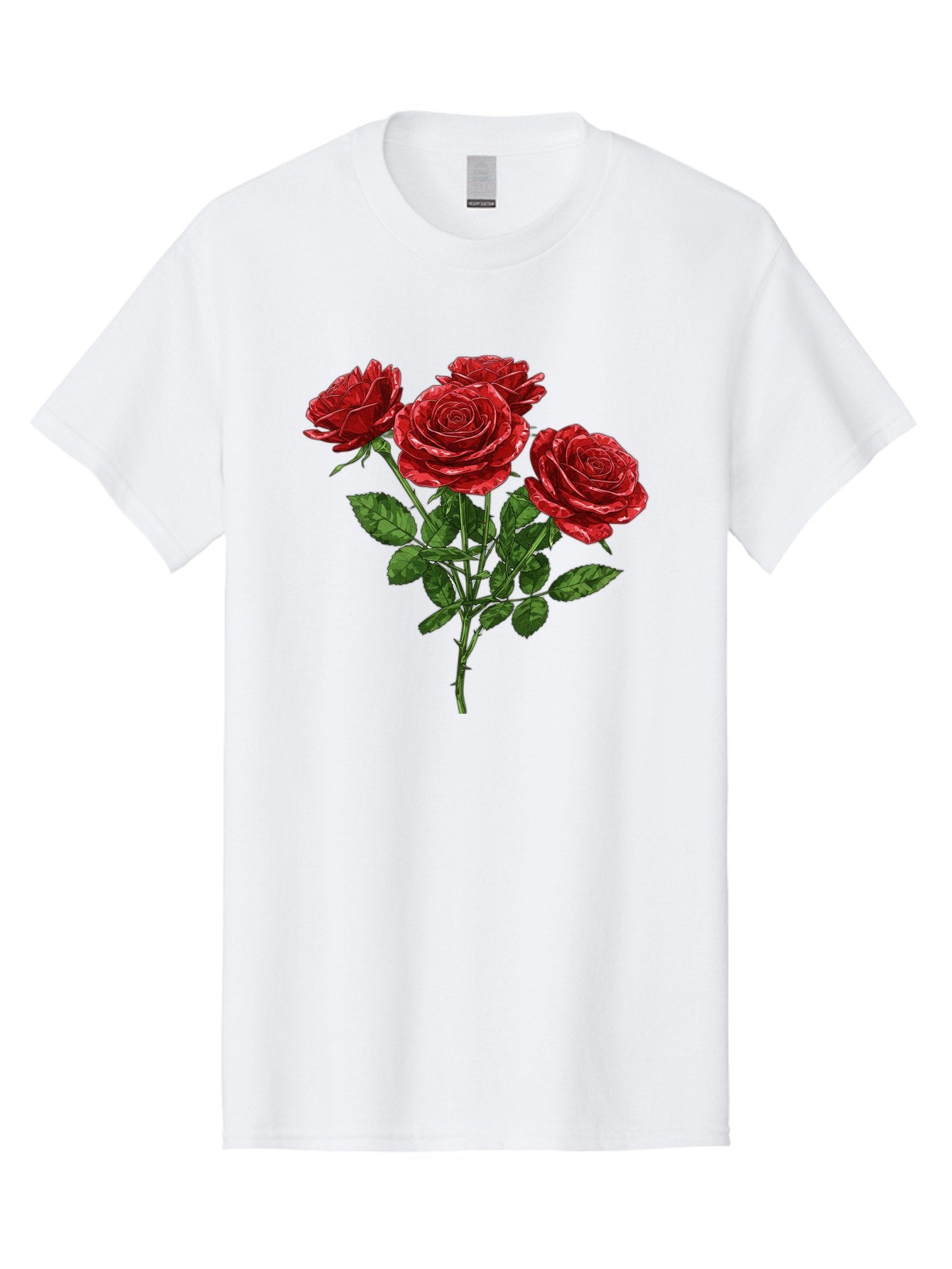 Red-Roses-1 Men'S Graphic Tee, 100% Cotton, Comfortable Casual Summer Wear, Machine Washable, Vintage Camera, Old Camera, Antique Camera, Black Camera, Classic Photography, Photography Equipment, Nostalgic Device, Film Camera, Camera Art Bal224 7
