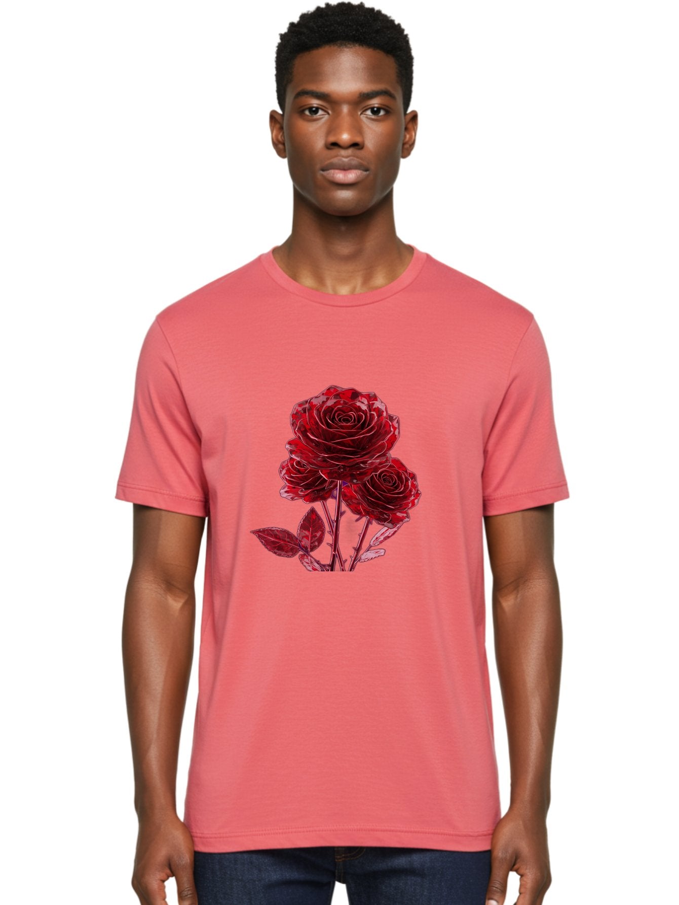 Red-Roses Men'S Graphic Tee, 100% Cotton, Comfortable Casual Summer Wear, Machine Washable, Vintage Camera, Old Camera, Antique Camera, Black Camera, Classic Photography, Photography Equipment, Nostalgic Device, Film Camera, Camera Art Bal225 25
