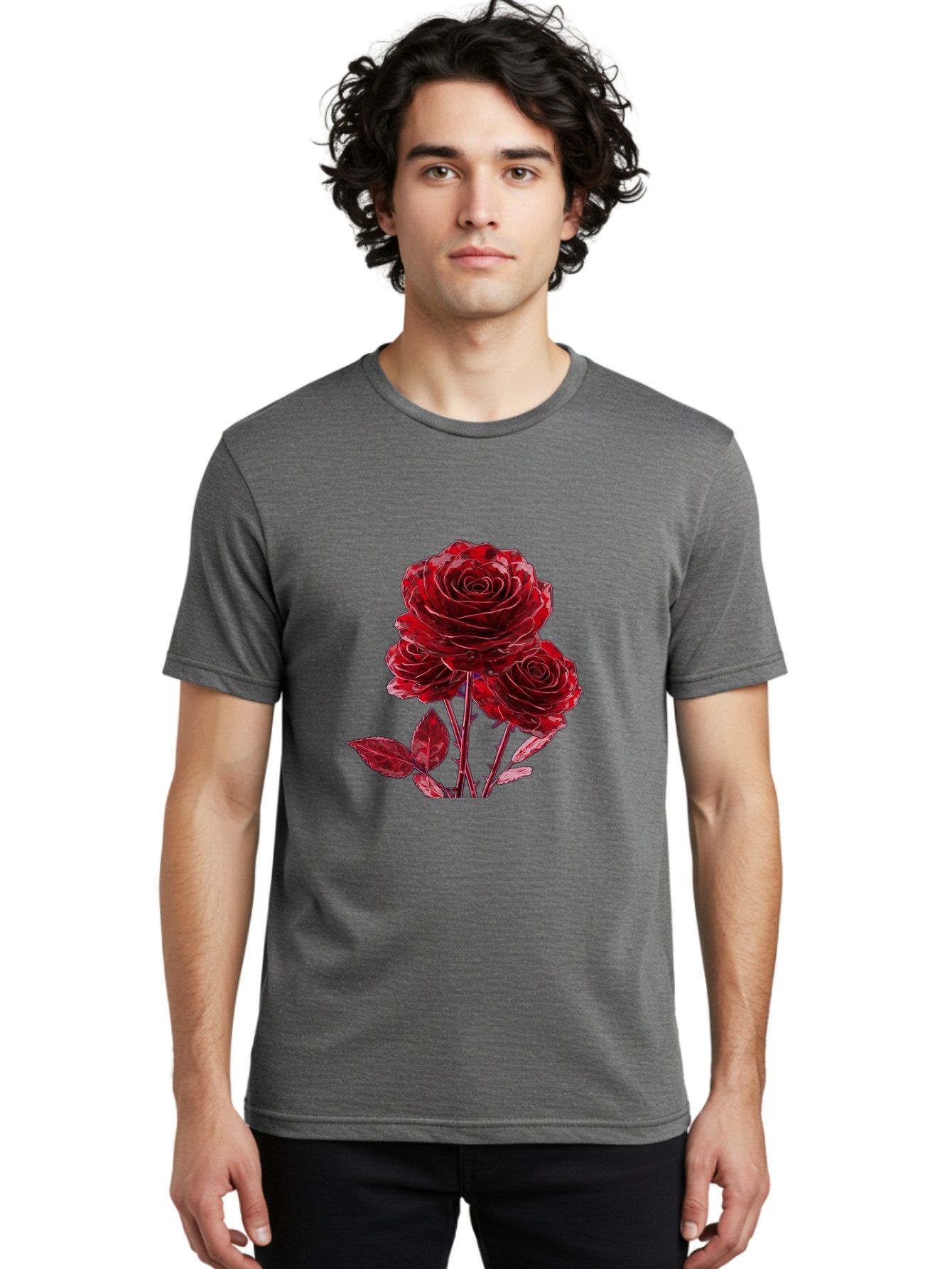 Red-Roses Men'S Graphic Tee, 100% Cotton, Comfortable Casual Summer Wear, Machine Washable, Vintage Camera, Old Camera, Antique Camera, Black Camera, Classic Photography, Photography Equipment, Nostalgic Device, Film Camera, Camera Art Bal225 30