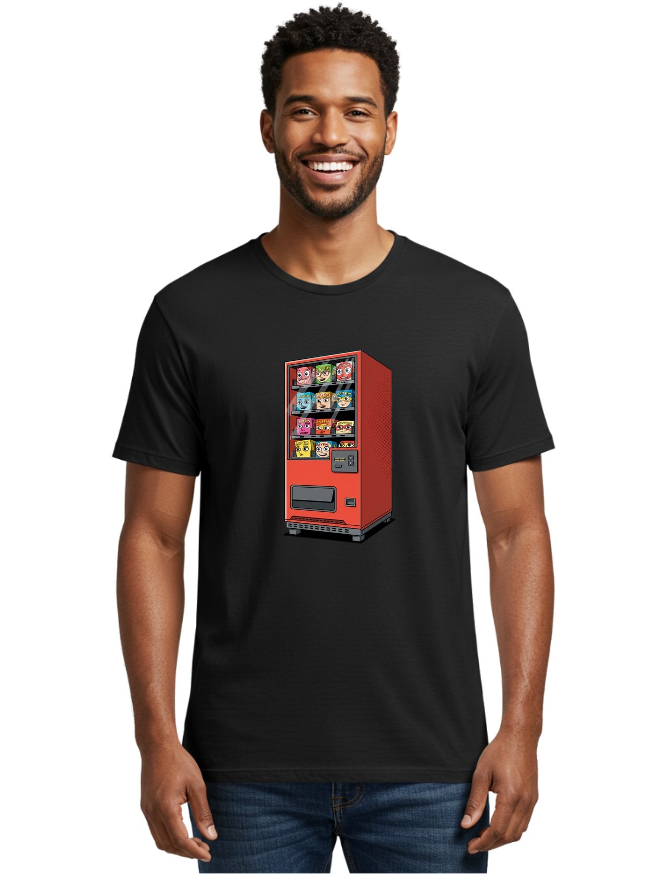 Red-Vending-Machine-1 Men'S Graphic Tee, 100% Cotton, Comfortable Casual Summer Wear, Machine Washable, Vintage Camera, Old Camera, Antique Camera, Black Camera, Classic Photography, Photography Equipment, Nostalgic Device, Film Camera, Bal226 22