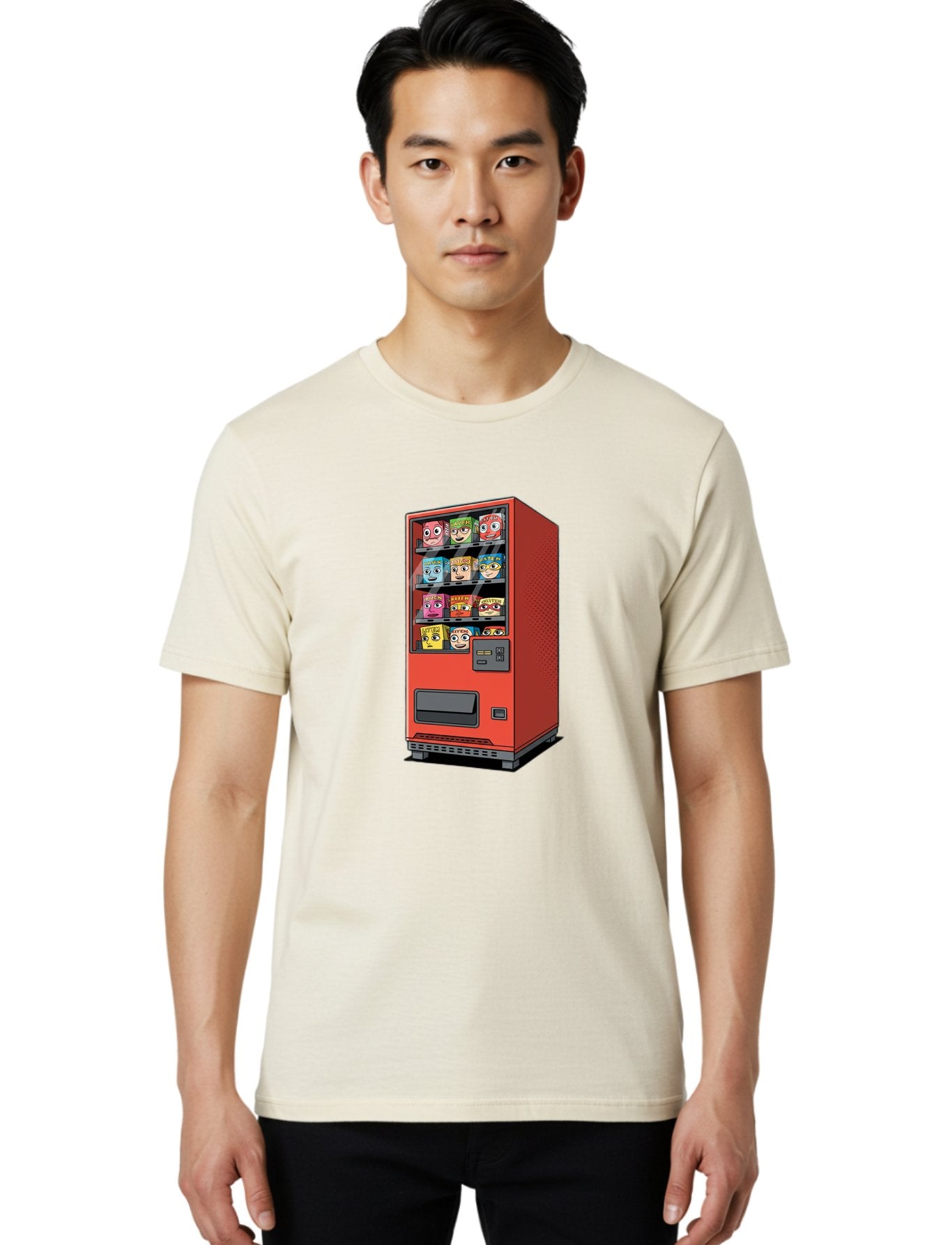 Red-Vending-Machine-1 Men'S Graphic Tee, 100% Cotton, Comfortable Casual Summer Wear, Machine Washable, Vintage Camera, Old Camera, Antique Camera, Black Camera, Classic Photography, Photography Equipment, Nostalgic Device, Film Camera, Bal226 17