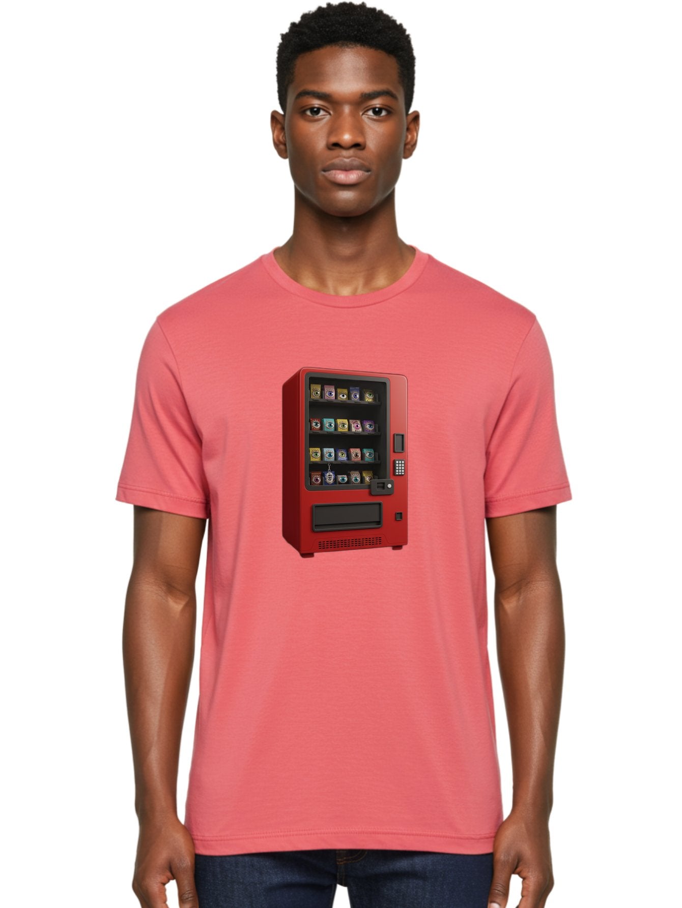 Red-Vending-Machine Men'S Graphic Tee, 100% Cotton, Comfortable Casual Summer Wear, Machine Washable, Vintage Camera, Old Camera, Antique Camera, Black Camera, Classic Photography, Photography Equipment, Nostalgic Device, Film Camera, Bal227 27