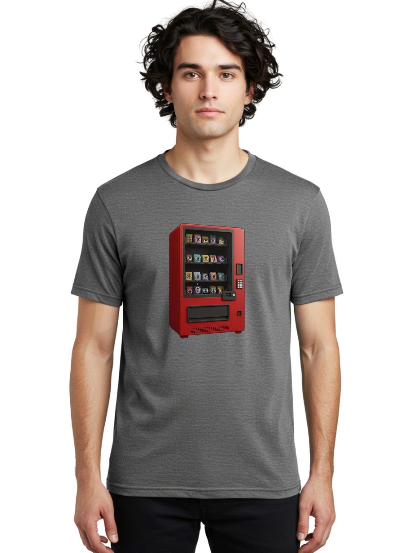 Red-Vending-Machine Men'S Graphic Tee, 100% Cotton, Comfortable Casual Summer Wear, Machine Washable, Vintage Camera, Old Camera, Antique Camera, Black Camera, Classic Photography, Photography Equipment, Nostalgic Device, Film Camera, Bal227 24
