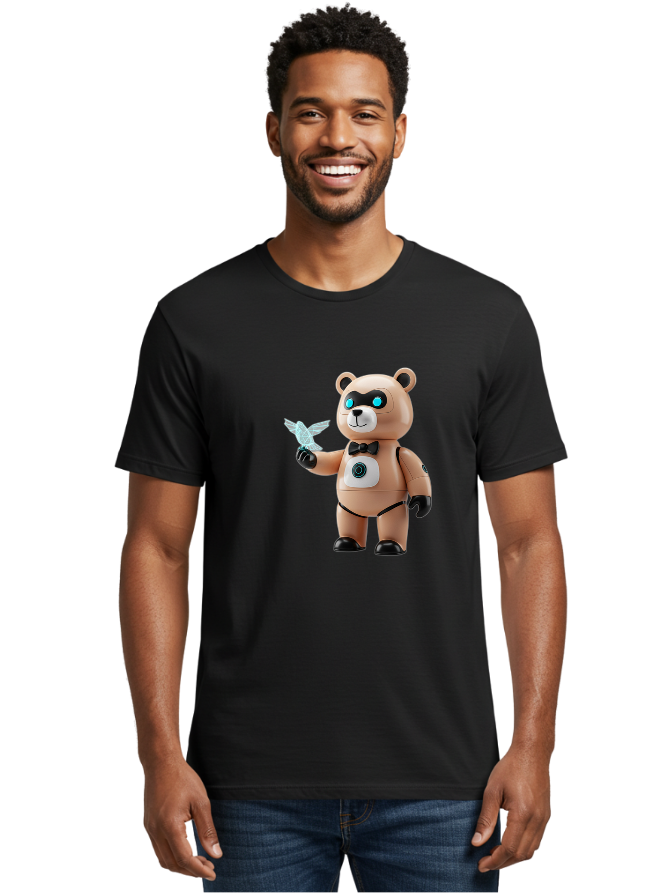 Robear Men'S Graphic Tee, 100% Cotton, Comfortable Casual Summer Wear, Machine Washable, Vintage Camera, Old Camera, Antique Camera, Black Camera, Classic Photography, Photography Equipment, Nostalgic Device, Film Camera, Camera Art Bal232 25