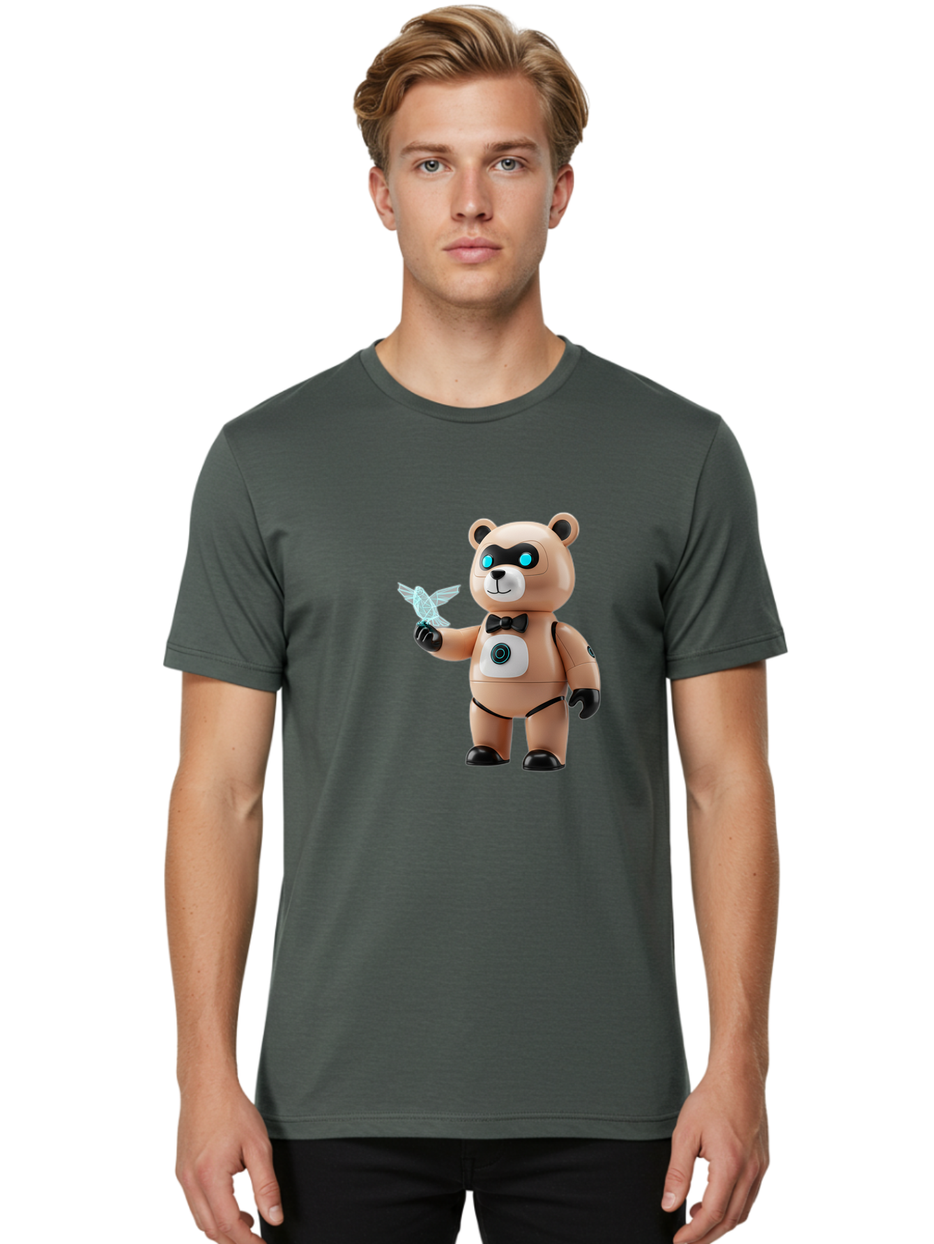 Robear Men'S Graphic Tee, 100% Cotton, Comfortable Casual Summer Wear, Machine Washable, Vintage Camera, Old Camera, Antique Camera, Black Camera, Classic Photography, Photography Equipment, Nostalgic Device, Film Camera, Camera Art Bal232 18