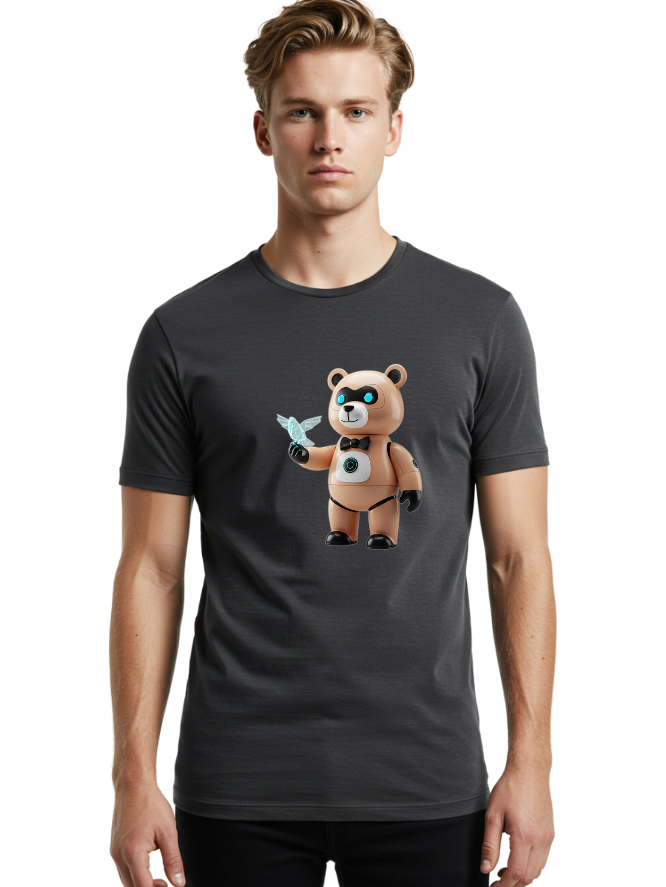 Robear Men'S Graphic Tee, 100% Cotton, Comfortable Casual Summer Wear, Machine Washable, Vintage Camera, Old Camera, Antique Camera, Black Camera, Classic Photography, Photography Equipment, Nostalgic Device, Film Camera, Camera Art Bal232 17