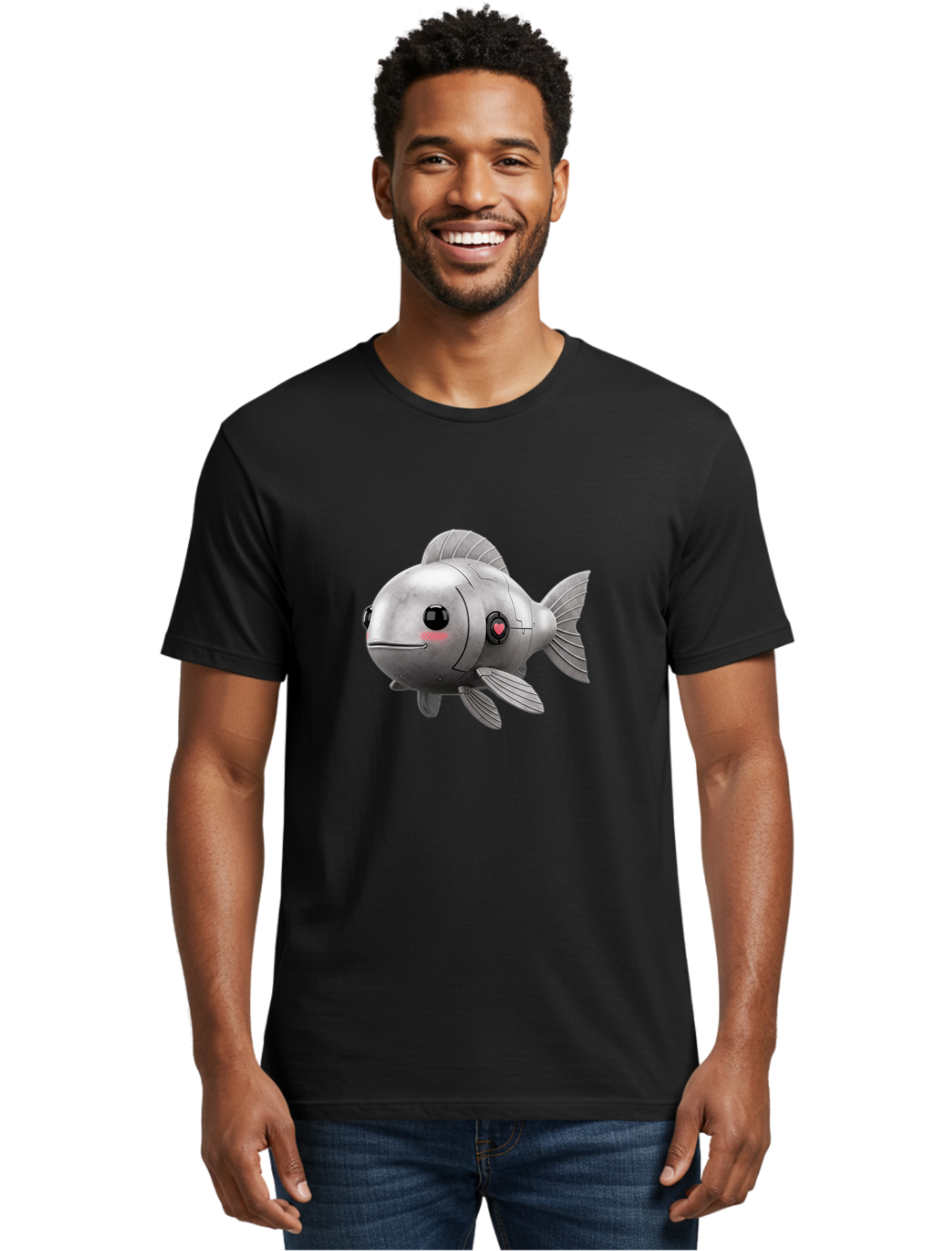 Robo-Fish-1 Men'S Graphic Tee, 100% Cotton, Comfortable Casual Summer Wear, Machine Washable, Vintage Camera, Old Camera, Antique Camera, Black Camera, Classic Photography, Photography Equipment, Nostalgic Device, Film Camera, Camera Art Bal233 21