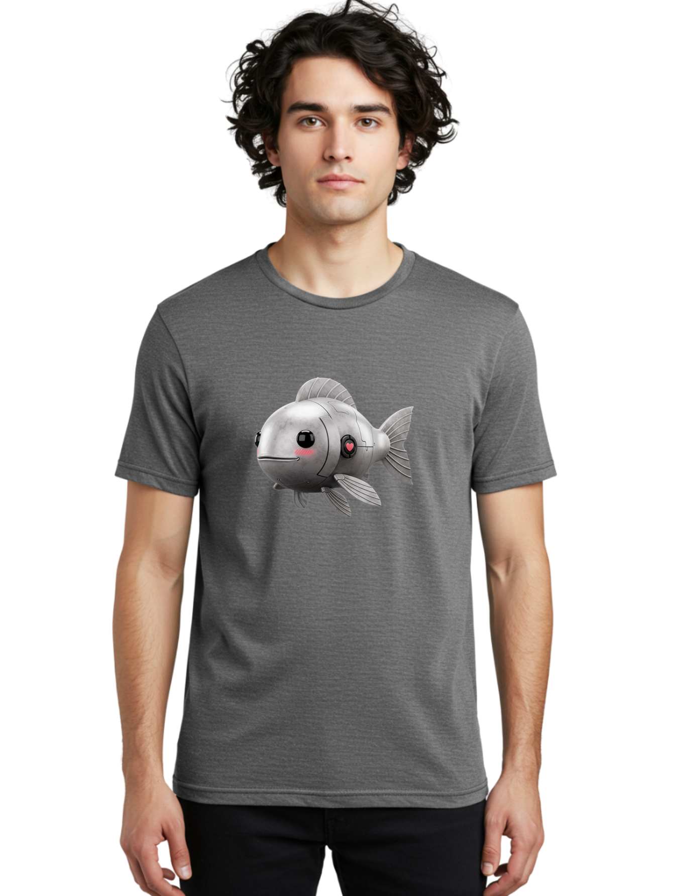 Robo-Fish-1 Men'S Graphic Tee, 100% Cotton, Comfortable Casual Summer Wear, Machine Washable, Vintage Camera, Old Camera, Antique Camera, Black Camera, Classic Photography, Photography Equipment, Nostalgic Device, Film Camera, Camera Art Bal233 22