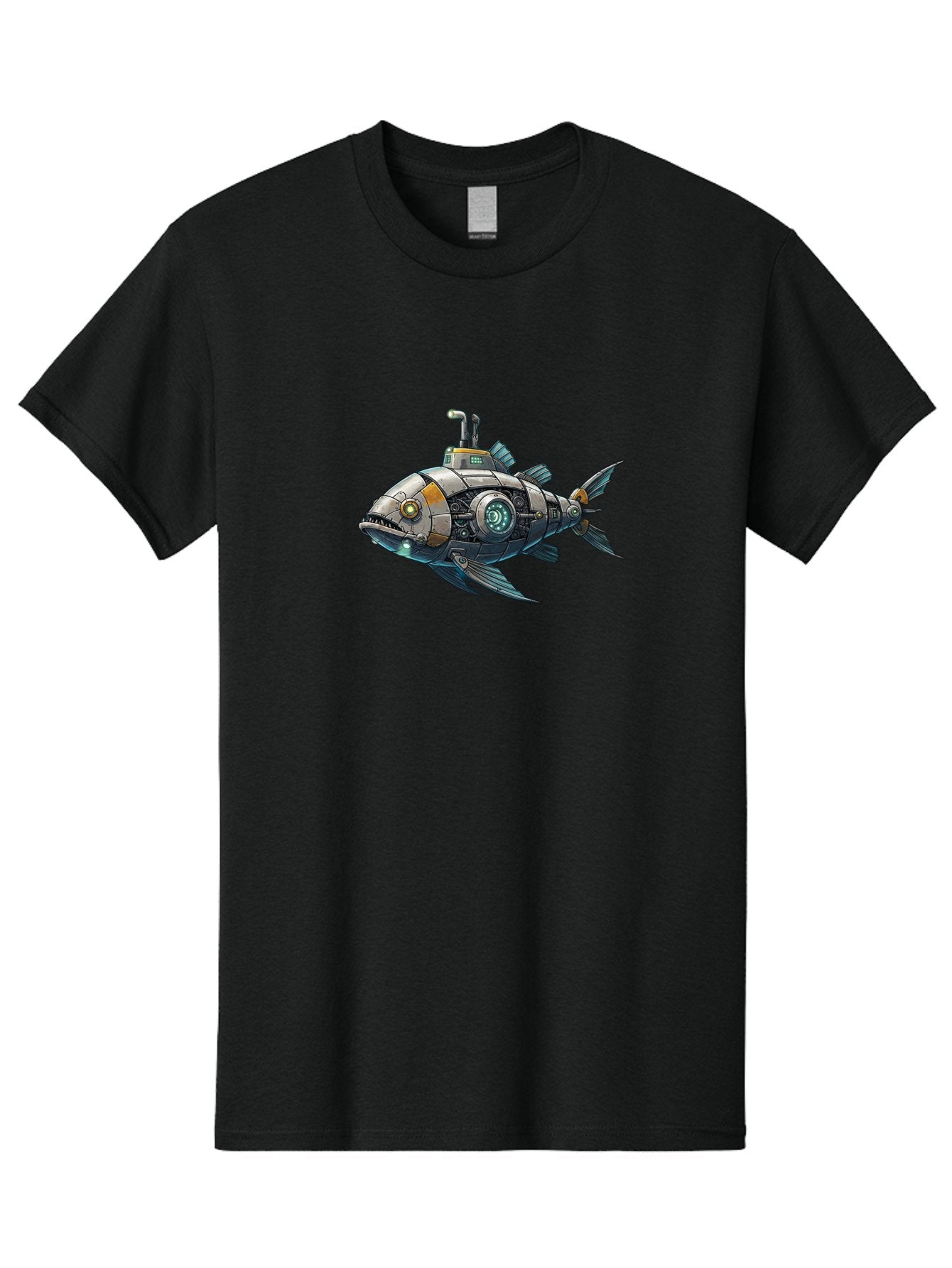 Robo-Fish-2 Men'S Graphic Tee, 100% Cotton, Comfortable Casual Summer Wear, Machine Washable, Vintage Camera, Old Camera, Antique Camera, Black Camera, Classic Photography, Photography Equipment, Nostalgic Device, Film Camera, Camera Art Bal234 4