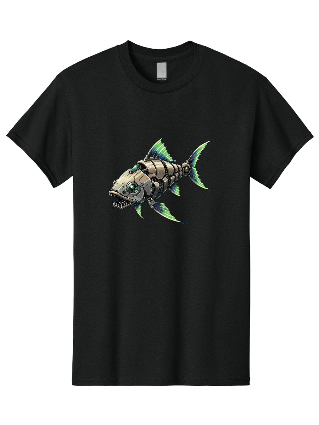 Robo-Fish-3 Men'S Graphic Tee, 100% Cotton, Comfortable Casual Summer Wear, Machine Washable, Vintage Camera, Old Camera, Antique Camera, Black Camera, Classic Photography, Photography Equipment, Nostalgic Device, Film Camera, Camera Art Bal235
