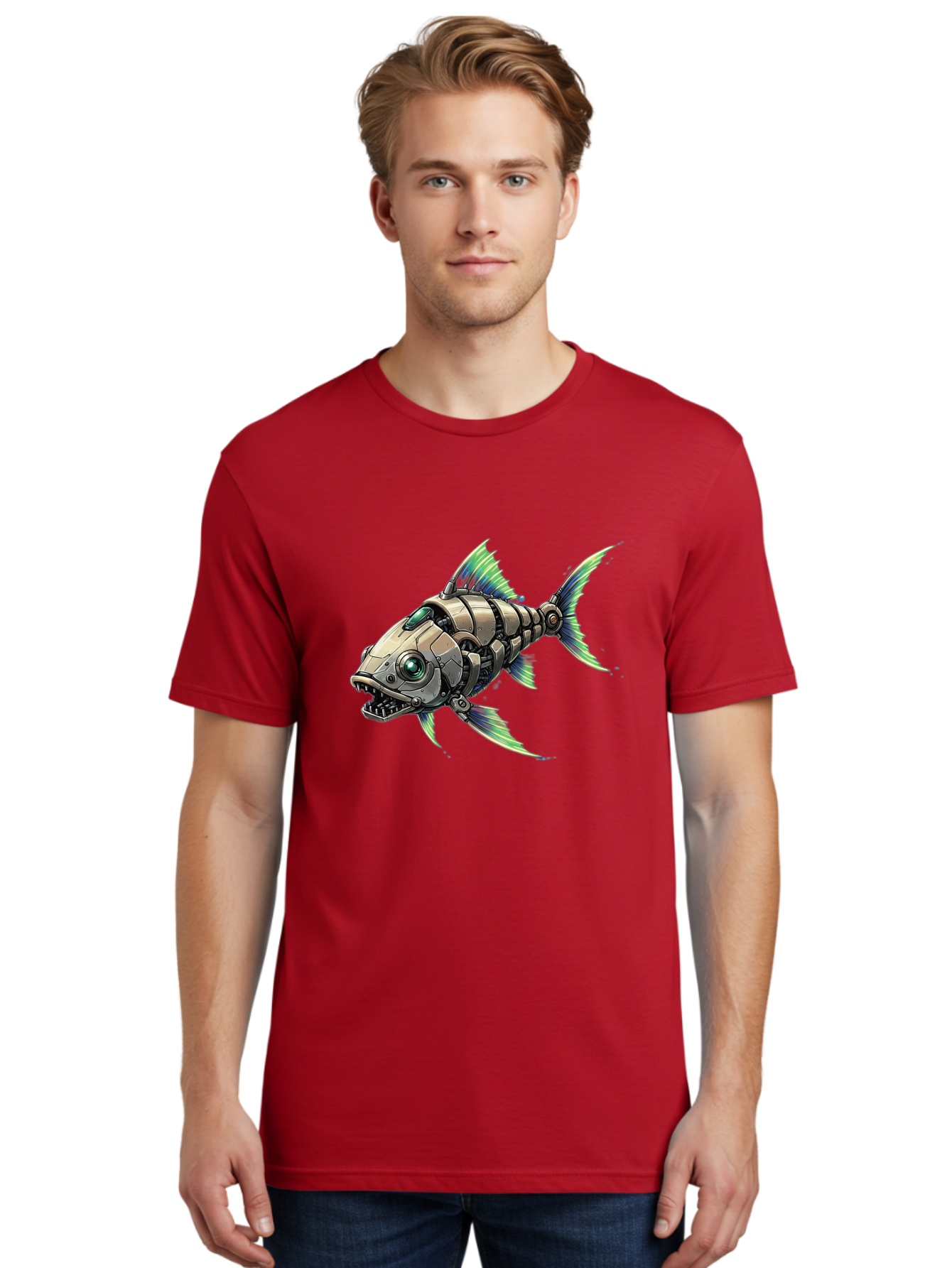 Robo-Fish-3 Men'S Graphic Tee, 100% Cotton, Comfortable Casual Summer Wear, Machine Washable, Vintage Camera, Old Camera, Antique Camera, Black Camera, Classic Photography, Photography Equipment, Nostalgic Device, Film Camera, Camera Art Bal235 21