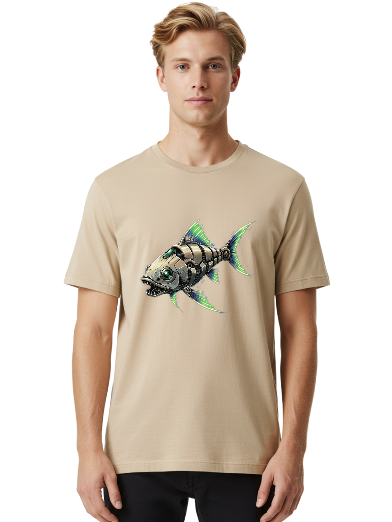 Robo-Fish-3 Men'S Graphic Tee, 100% Cotton, Comfortable Casual Summer Wear, Machine Washable, Vintage Camera, Old Camera, Antique Camera, Black Camera, Classic Photography, Photography Equipment, Nostalgic Device, Film Camera, Camera Art Bal235 22