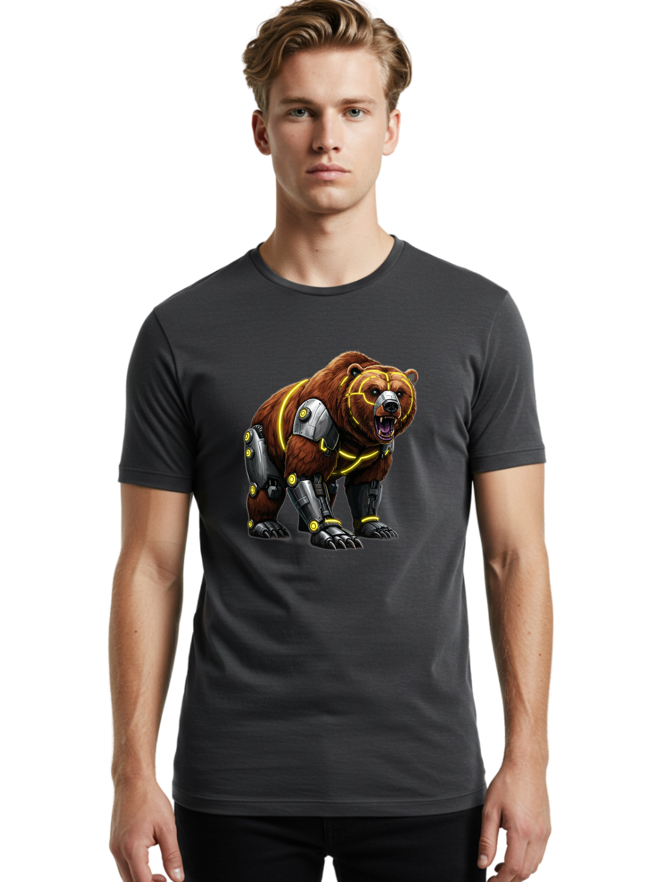 Robo-Grizzly Men'S Graphic Tee, 100% Cotton, Comfortable Casual Summer Wear, Machine Washable, Vintage Camera, Old Camera, Antique Camera, Black Camera, Classic Photography, Photography Equipment, Nostalgic Device, Film Camera, Camera Art Bal237 24