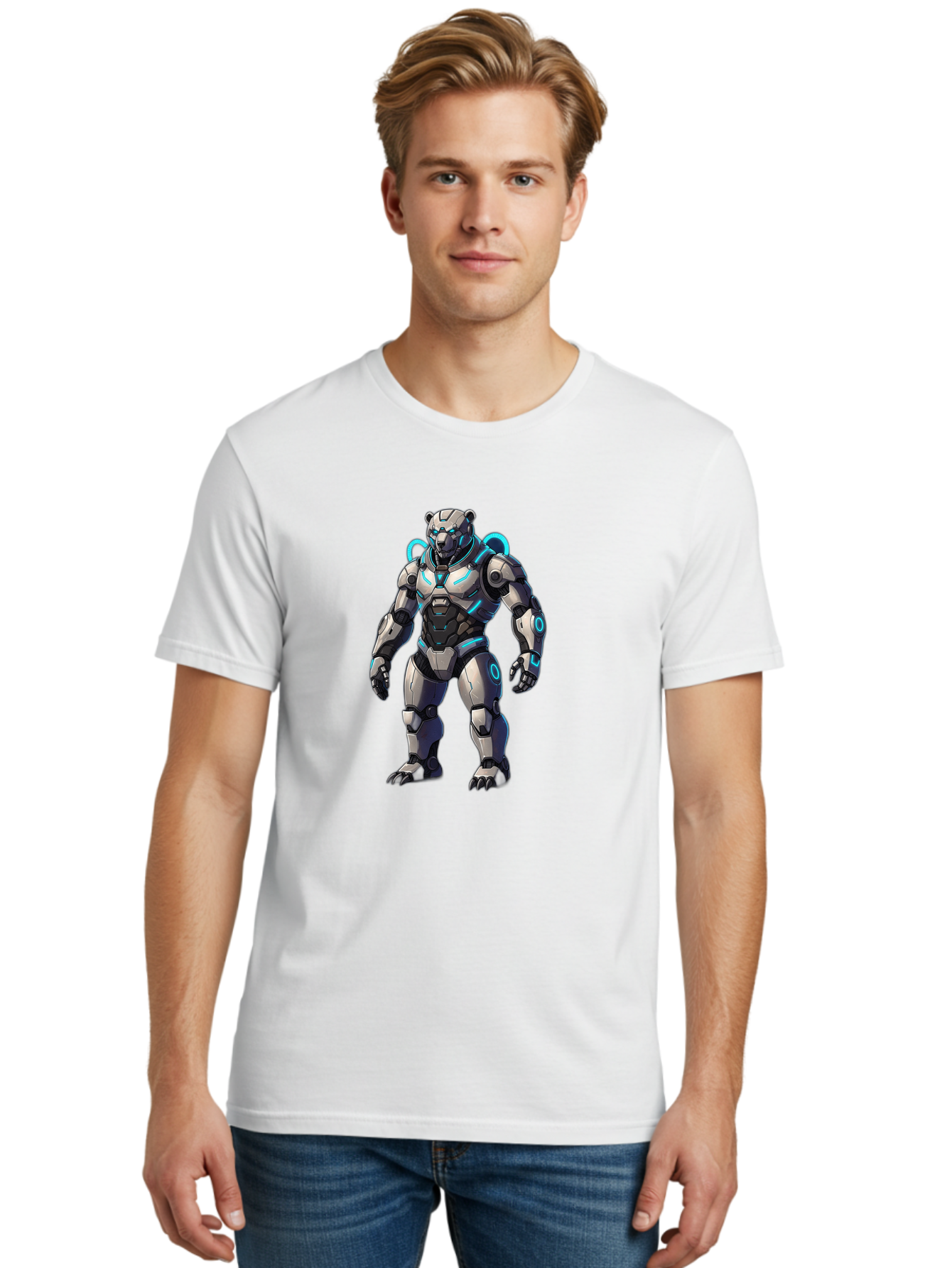 Robot-Bear-1 Men'S Graphic Tee, 100% Cotton, Comfortable Casual Summer Wear, Machine Washable, Vintage Camera, Old Camera, Antique Camera, Black Camera, Classic Photography, Photography Equipment, Nostalgic Device, Film Camera, Camera Art Bal241 22