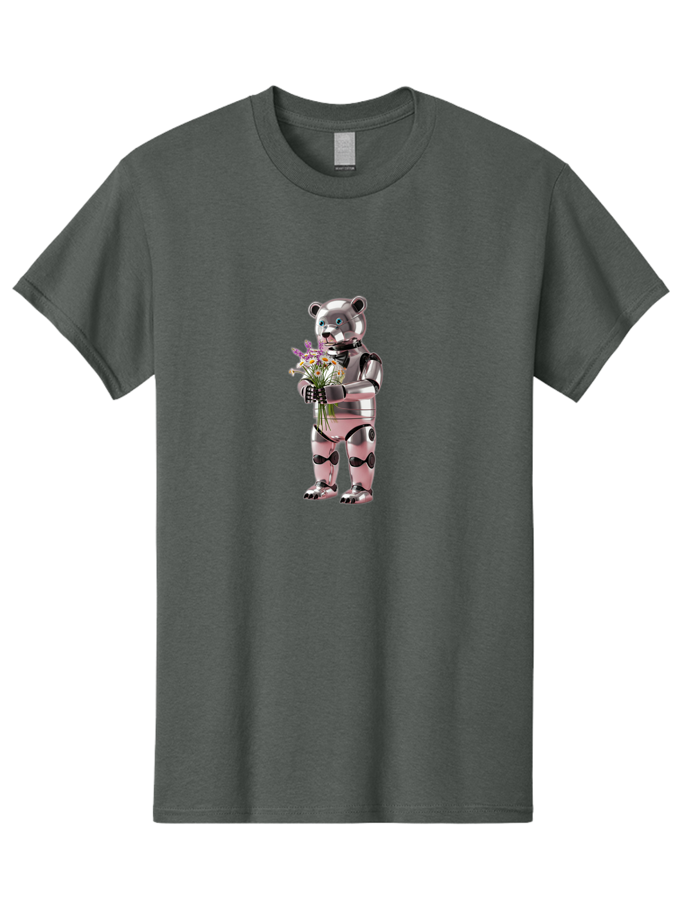 Robot-Bear-With-Flowers Men'S Graphic Tee, 100% Cotton, Comfortable Casual Summer Wear, Machine Washable, Vintage Camera, Old Camera, Antique Camera, Black Camera, Classic Photography, Photography Equipment, Nostalgic Device, Film Camera, Bal242 10
