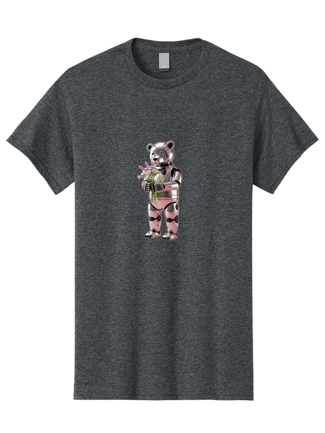 Robot-Bear-With-Flowers Men'S Graphic Tee, 100% Cotton, Comfortable Casual Summer Wear, Machine Washable, Vintage Camera, Old Camera, Antique Camera, Black Camera, Classic Photography, Photography Equipment, Nostalgic Device, Film Camera, Bal242 8