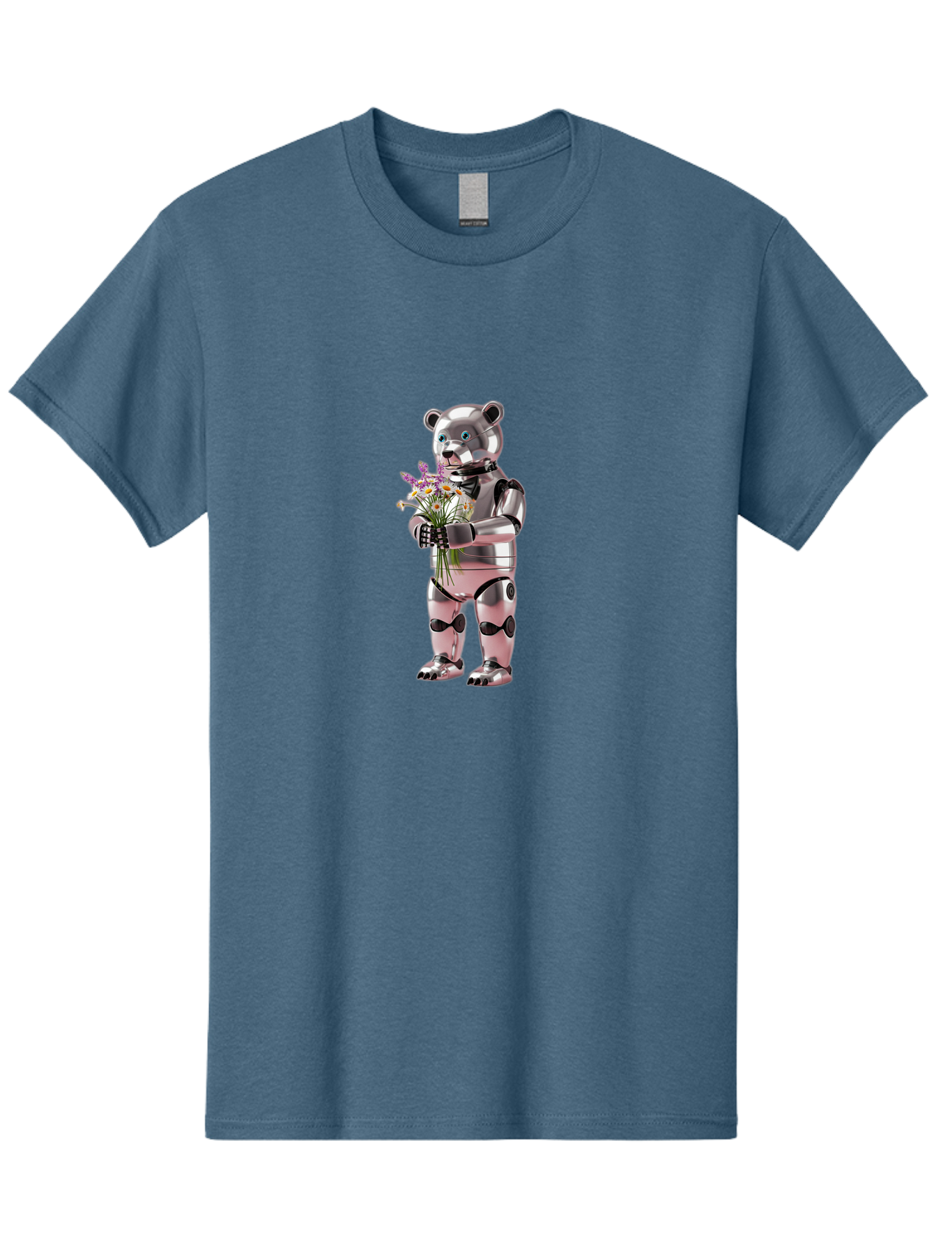 Robot-Bear-With-Flowers Men'S Graphic Tee, 100% Cotton, Comfortable Casual Summer Wear, Machine Washable, Vintage Camera, Old Camera, Antique Camera, Black Camera, Classic Photography, Photography Equipment, Nostalgic Device, Film Camera, Bal242 3
