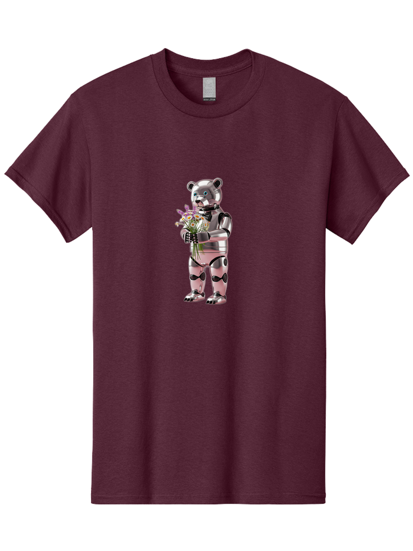 Robot-Bear-With-Flowers Men'S Graphic Tee, 100% Cotton, Comfortable Casual Summer Wear, Machine Washable, Vintage Camera, Old Camera, Antique Camera, Black Camera, Classic Photography, Photography Equipment, Nostalgic Device, Film Camera, Bal242 7