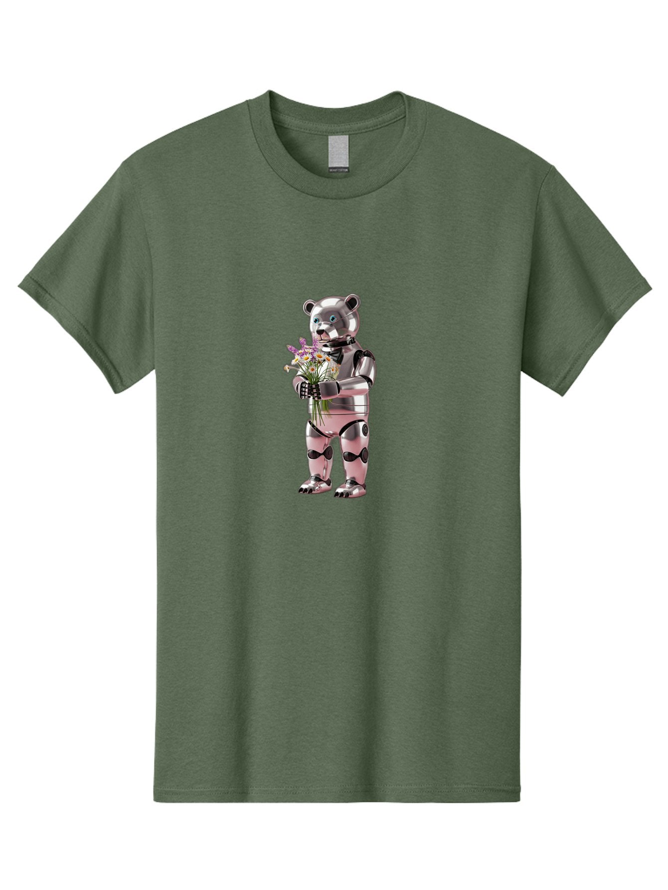 Robot-Bear-With-Flowers Men'S Graphic Tee, 100% Cotton, Comfortable Casual Summer Wear, Machine Washable, Vintage Camera, Old Camera, Antique Camera, Black Camera, Classic Photography, Photography Equipment, Nostalgic Device, Film Camera, Bal242 11