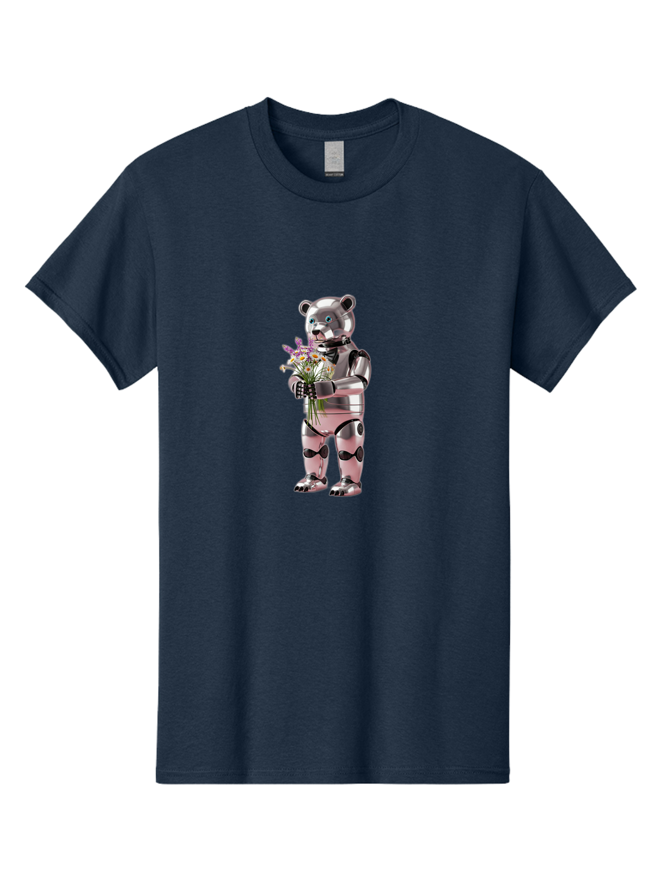 Robot-Bear-With-Flowers Men'S Graphic Tee, 100% Cotton, Comfortable Casual Summer Wear, Machine Washable, Vintage Camera, Old Camera, Antique Camera, Black Camera, Classic Photography, Photography Equipment, Nostalgic Device, Film Camera, Bal242 14