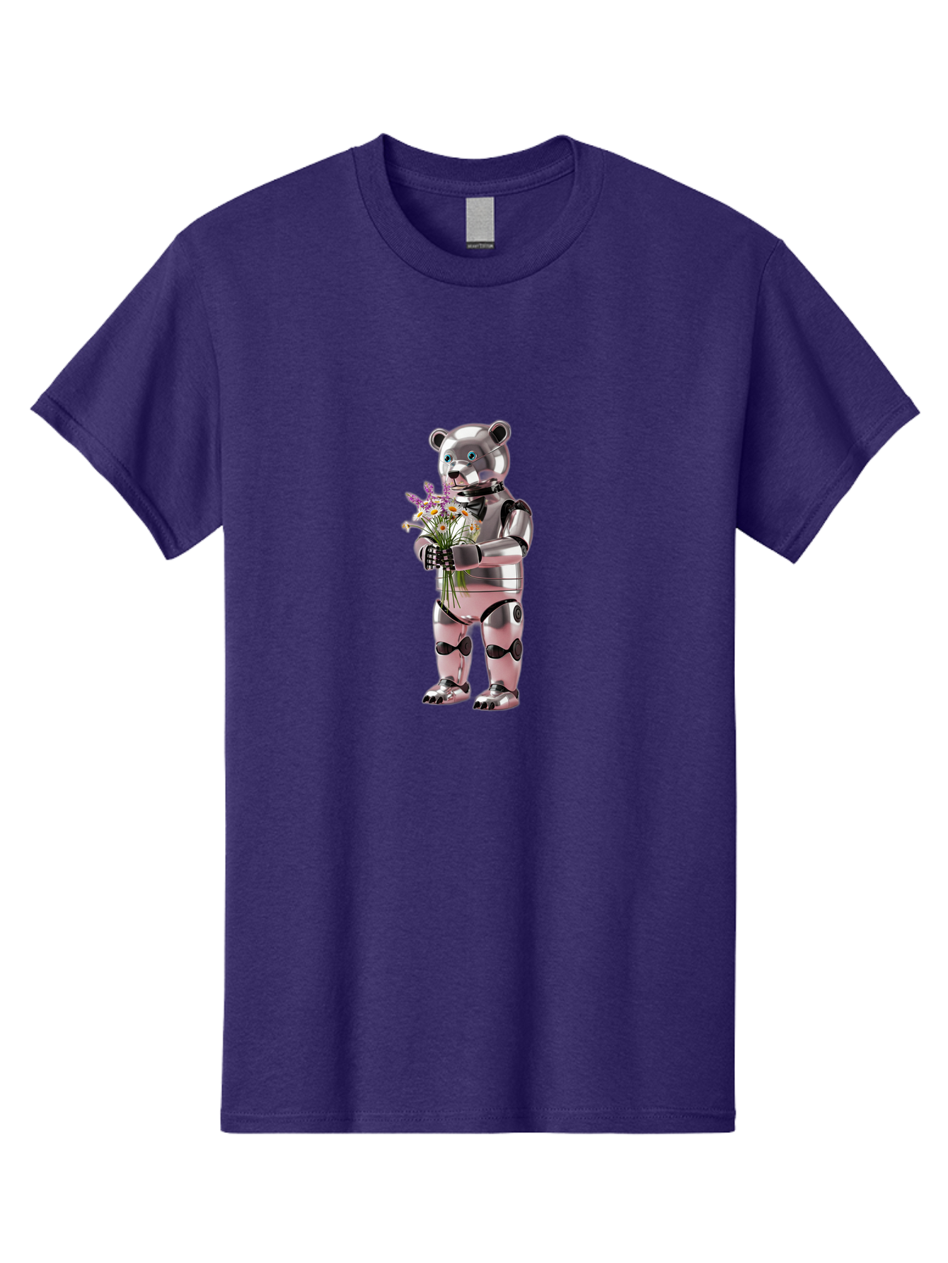 Robot-Bear-With-Flowers Men'S Graphic Tee, 100% Cotton, Comfortable Casual Summer Wear, Machine Washable, Vintage Camera, Old Camera, Antique Camera, Black Camera, Classic Photography, Photography Equipment, Nostalgic Device, Film Camera, Bal242 13
