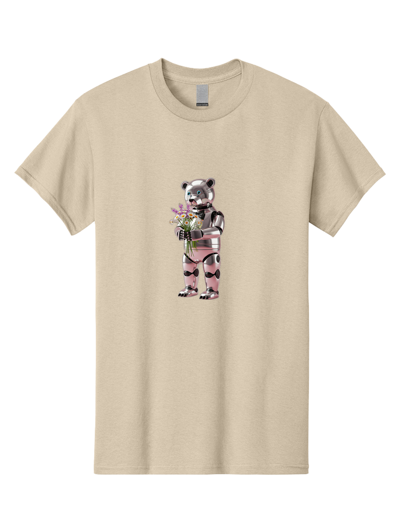Robot-Bear-With-Flowers Men'S Graphic Tee, 100% Cotton, Comfortable Casual Summer Wear, Machine Washable, Vintage Camera, Old Camera, Antique Camera, Black Camera, Classic Photography, Photography Equipment, Nostalgic Device, Film Camera, Bal242