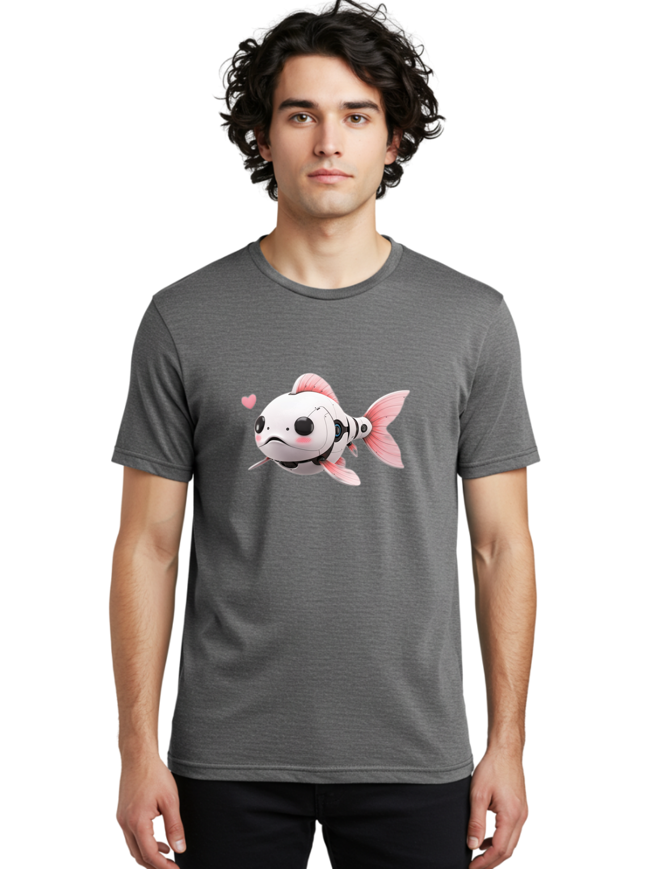 Robot-Fish-1 Men'S Graphic Tee, 100% Cotton, Comfortable Casual Summer Wear, Machine Washable, Vintage Camera, Old Camera, Antique Camera, Black Camera, Classic Photography, Photography Equipment, Nostalgic Device, Film Camera, Camera Art Bal244 22